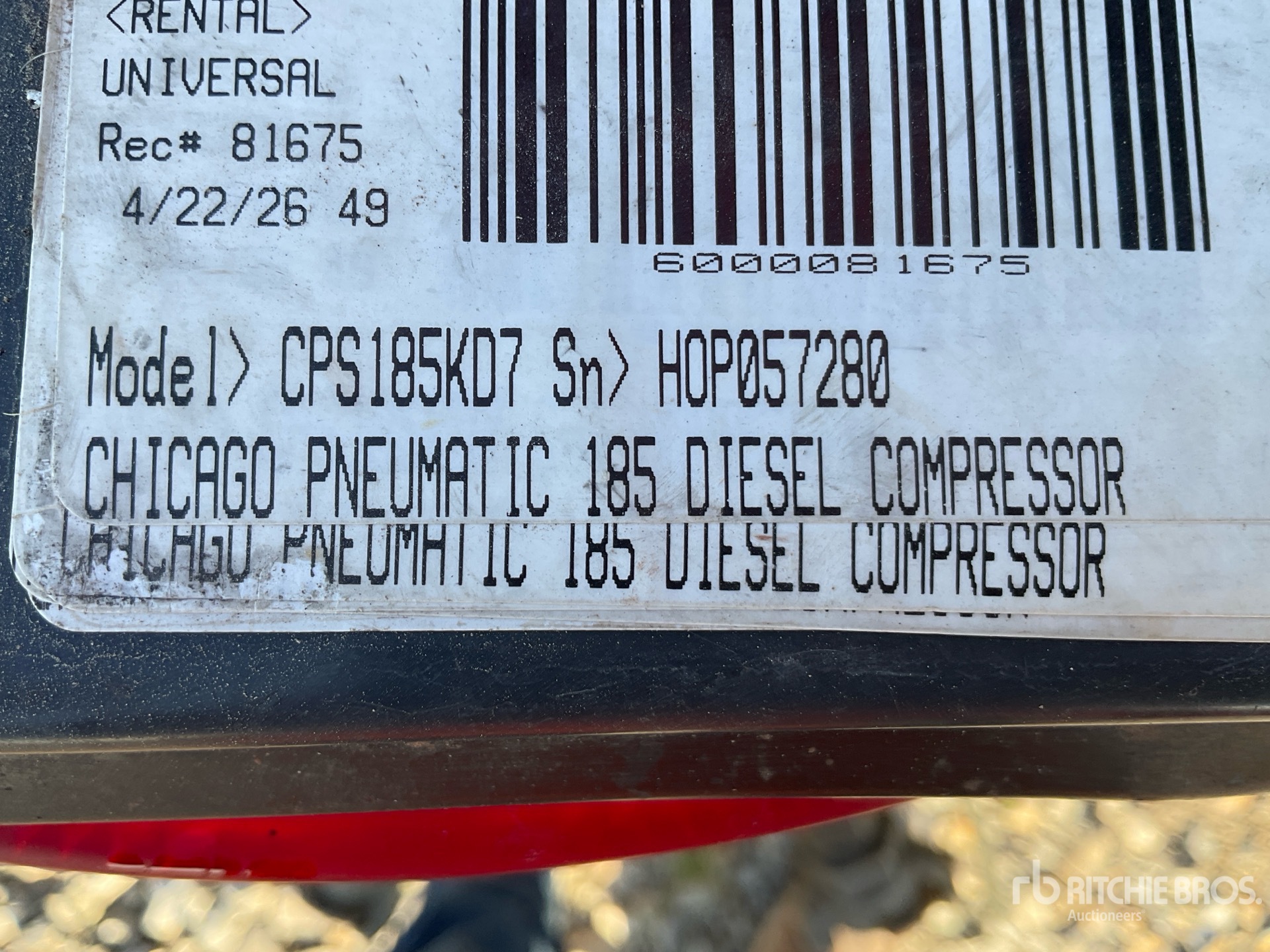 Chicago Pneumatic  CPS 185 KD7