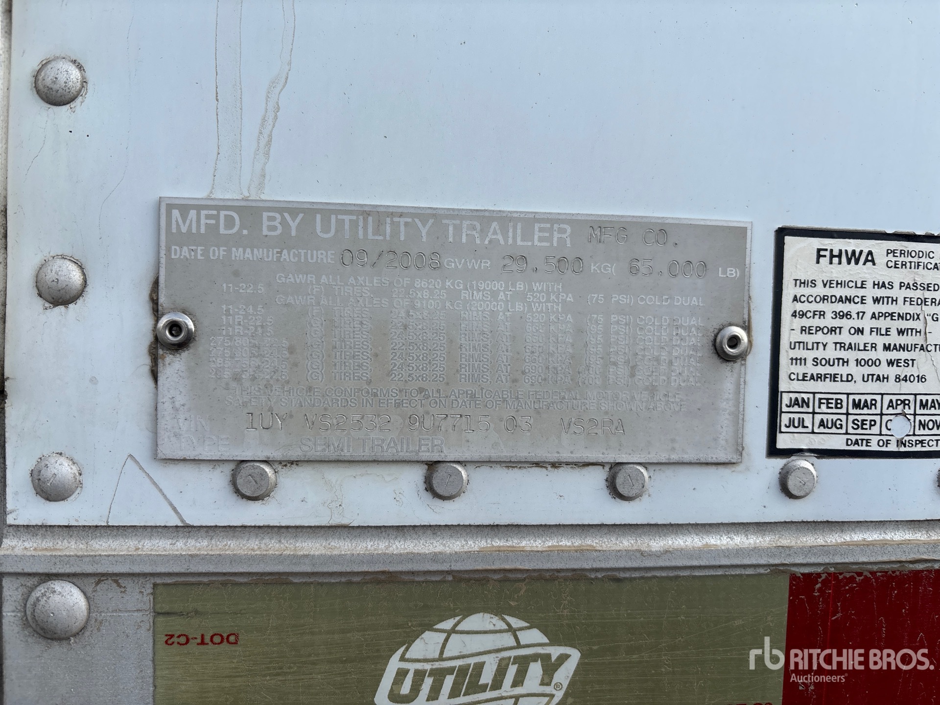 2009 Utility 53 FT X 102 IN T/A