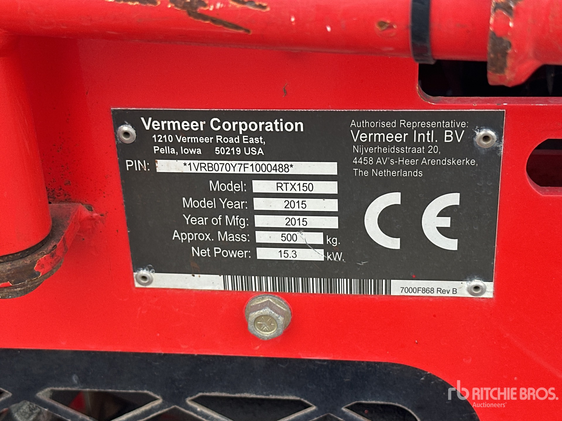 2015 Vermeer RTX150