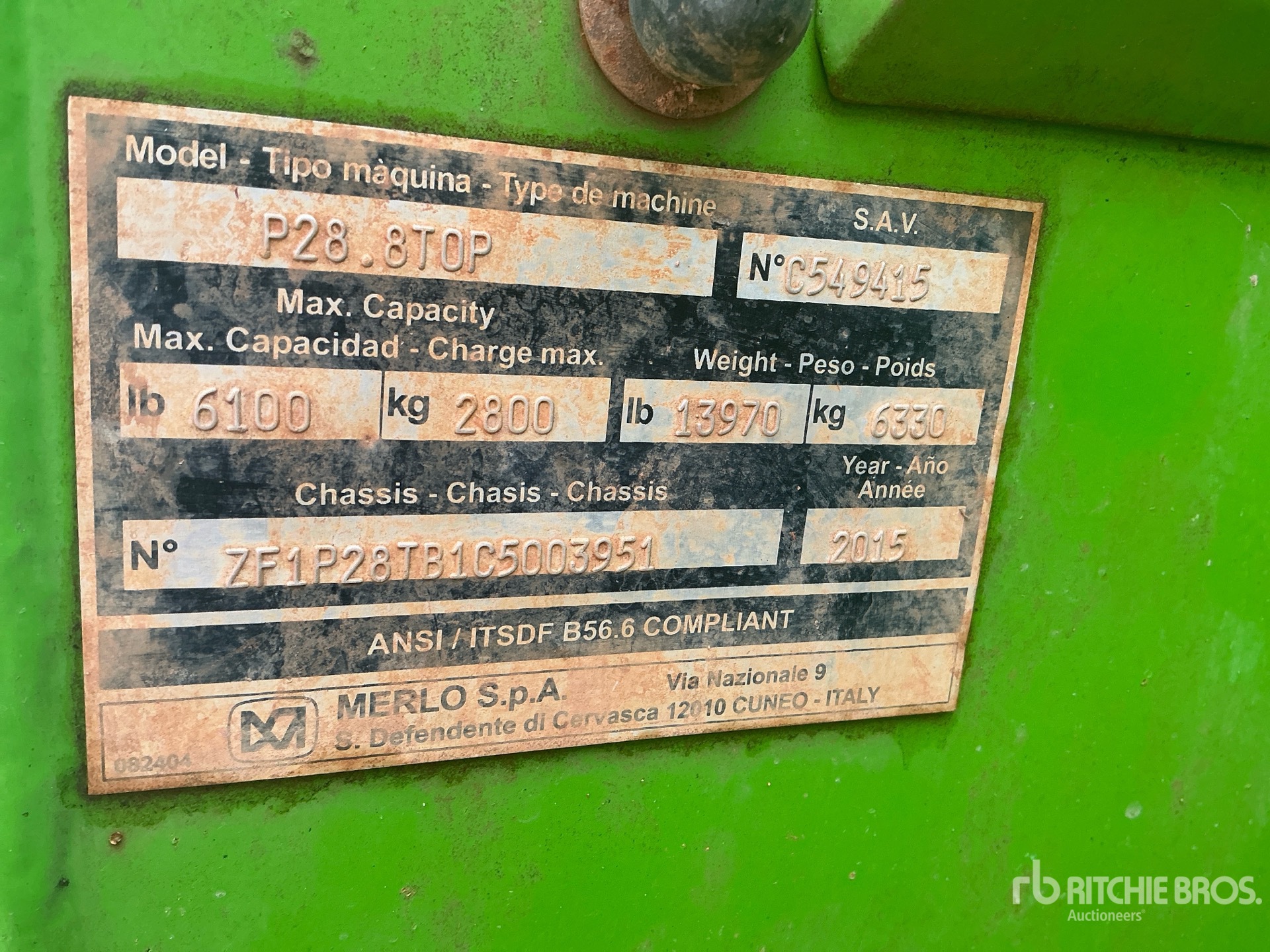 2015 Merlo P28.8TOP