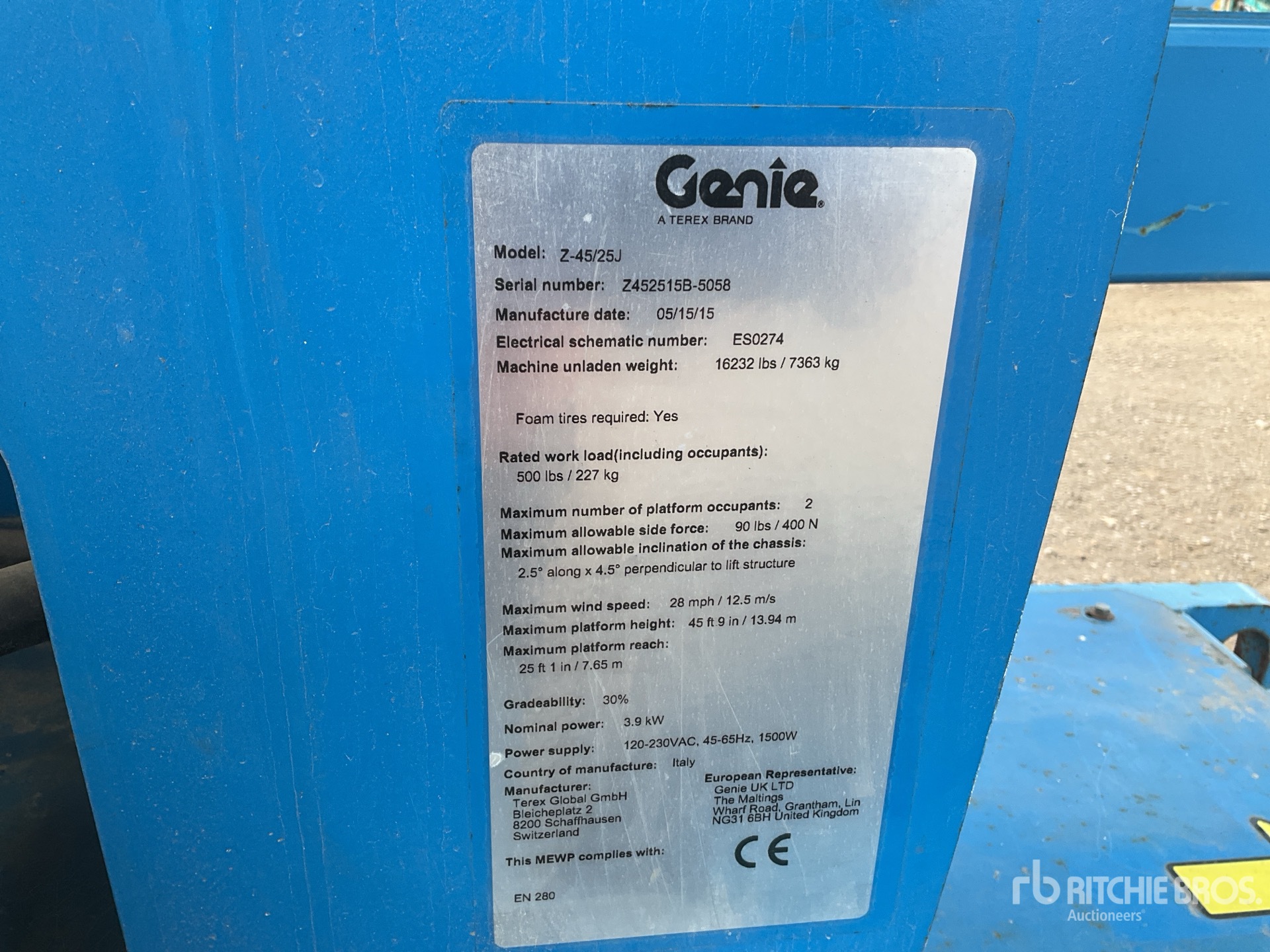 2015 Genie Z45/25J