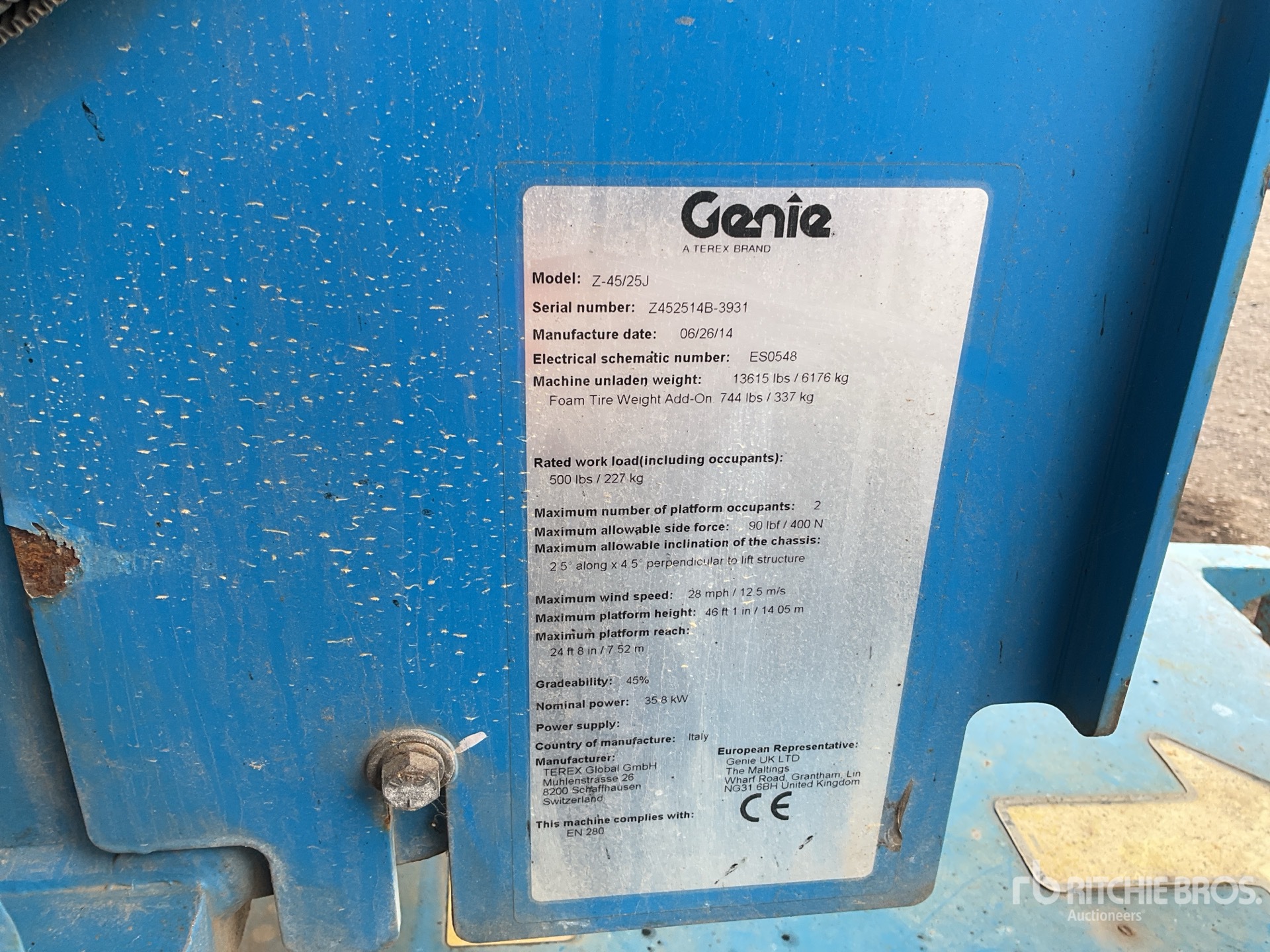 2014 Genie Z4525J