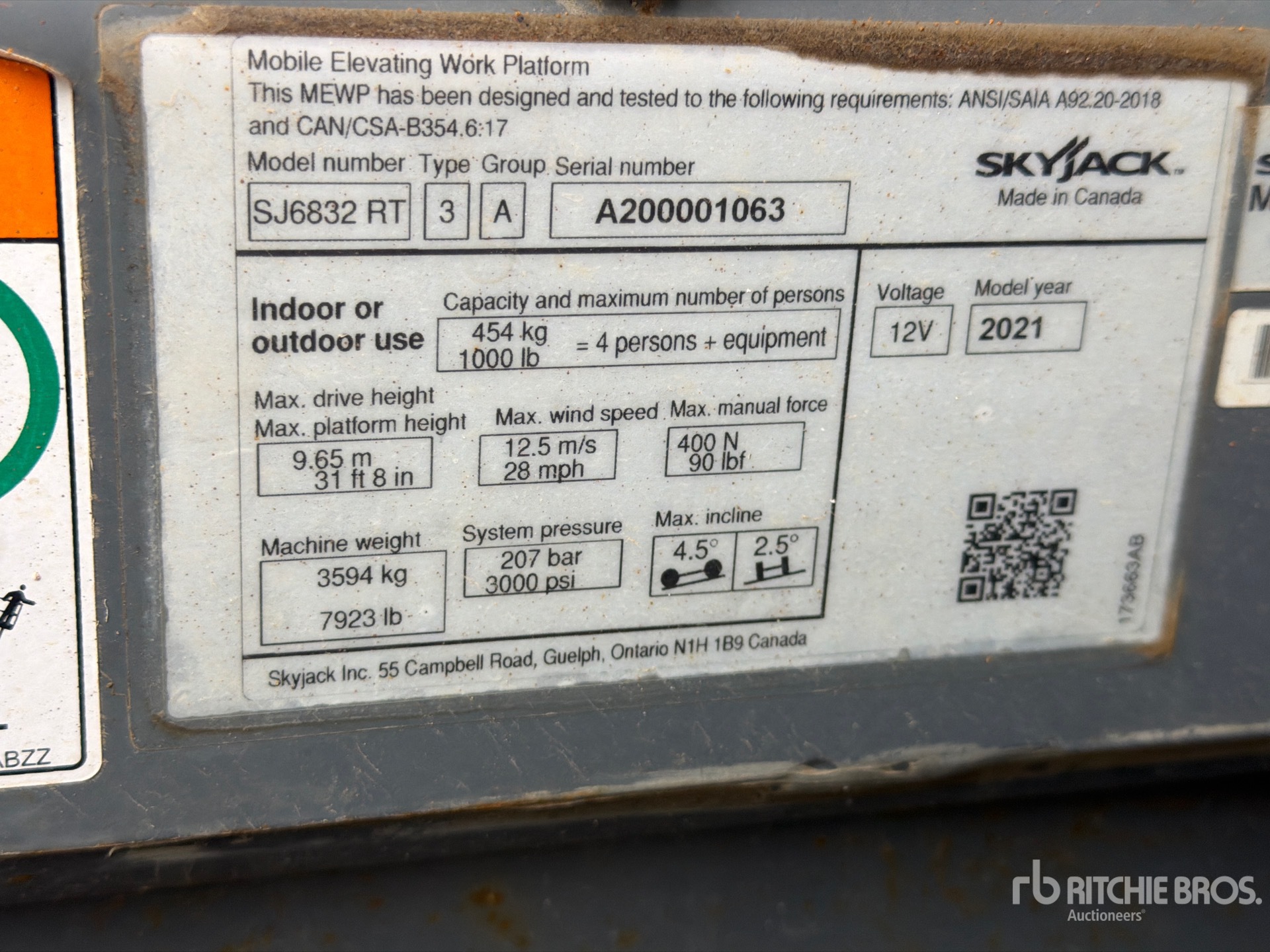 2021 Skyjack SJ6832 RT