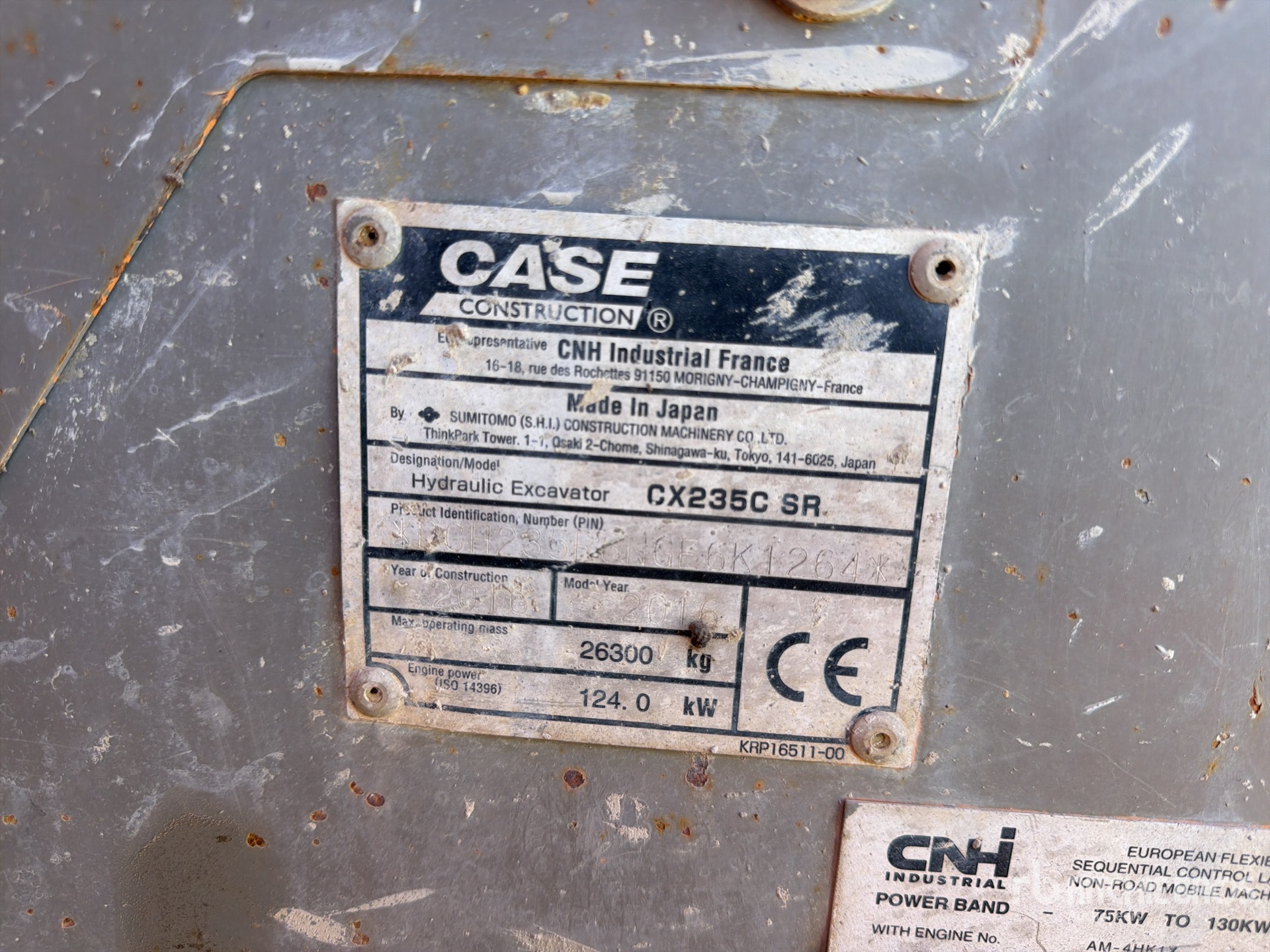2016 Case CX235C SR