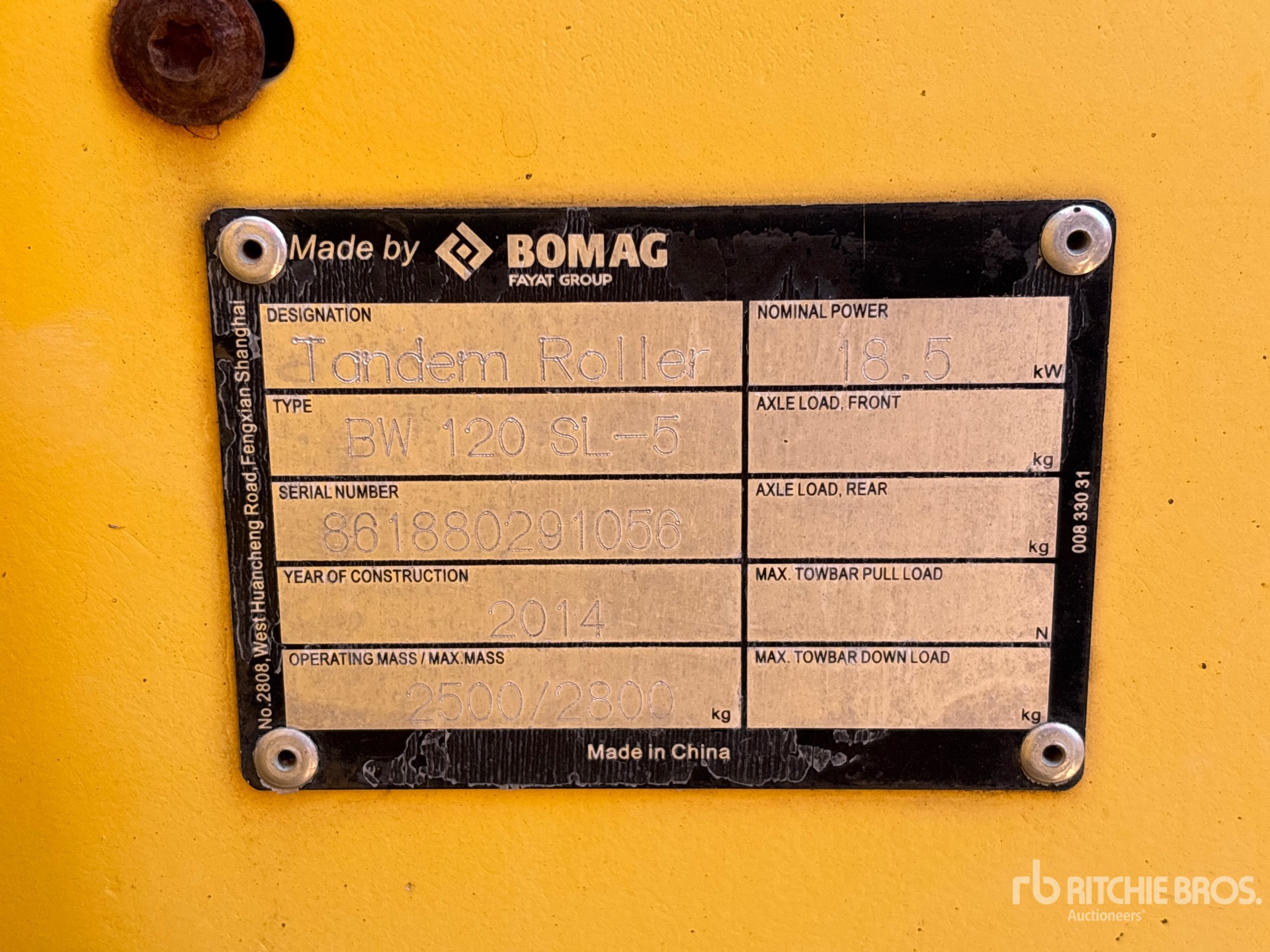 2014 Bomag BW120SL-5