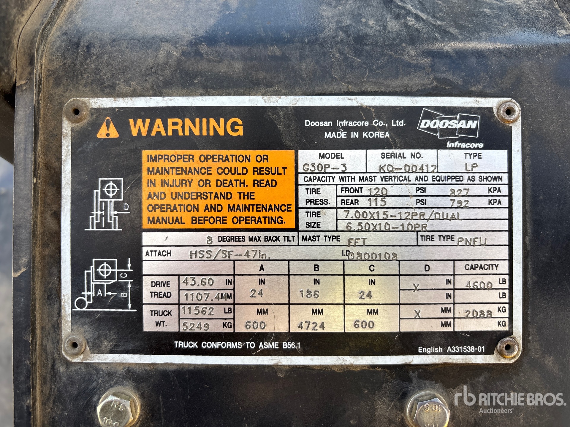 2006 Doosan G30P-3