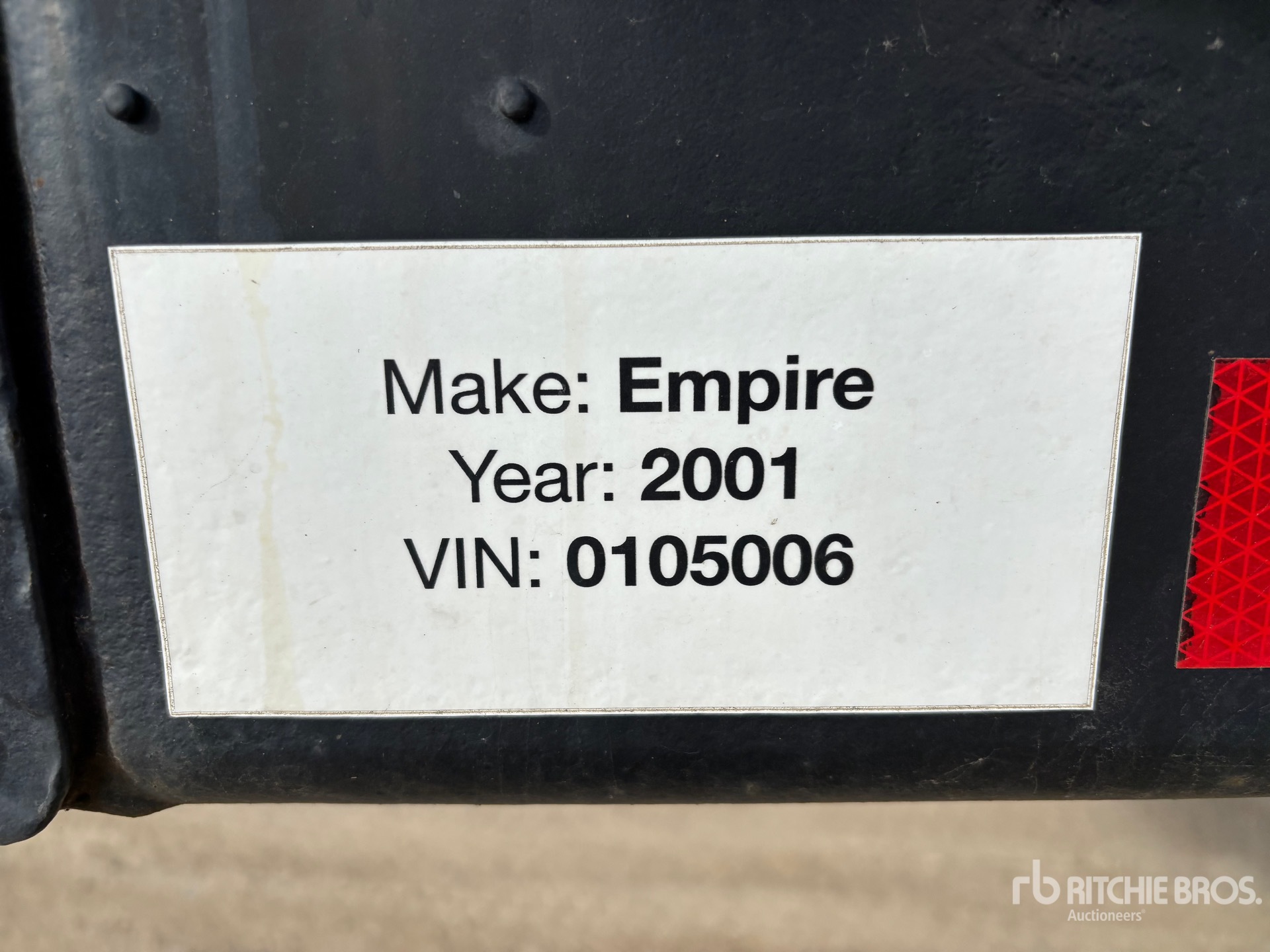 2001 Empire Tank Cradle Trailer