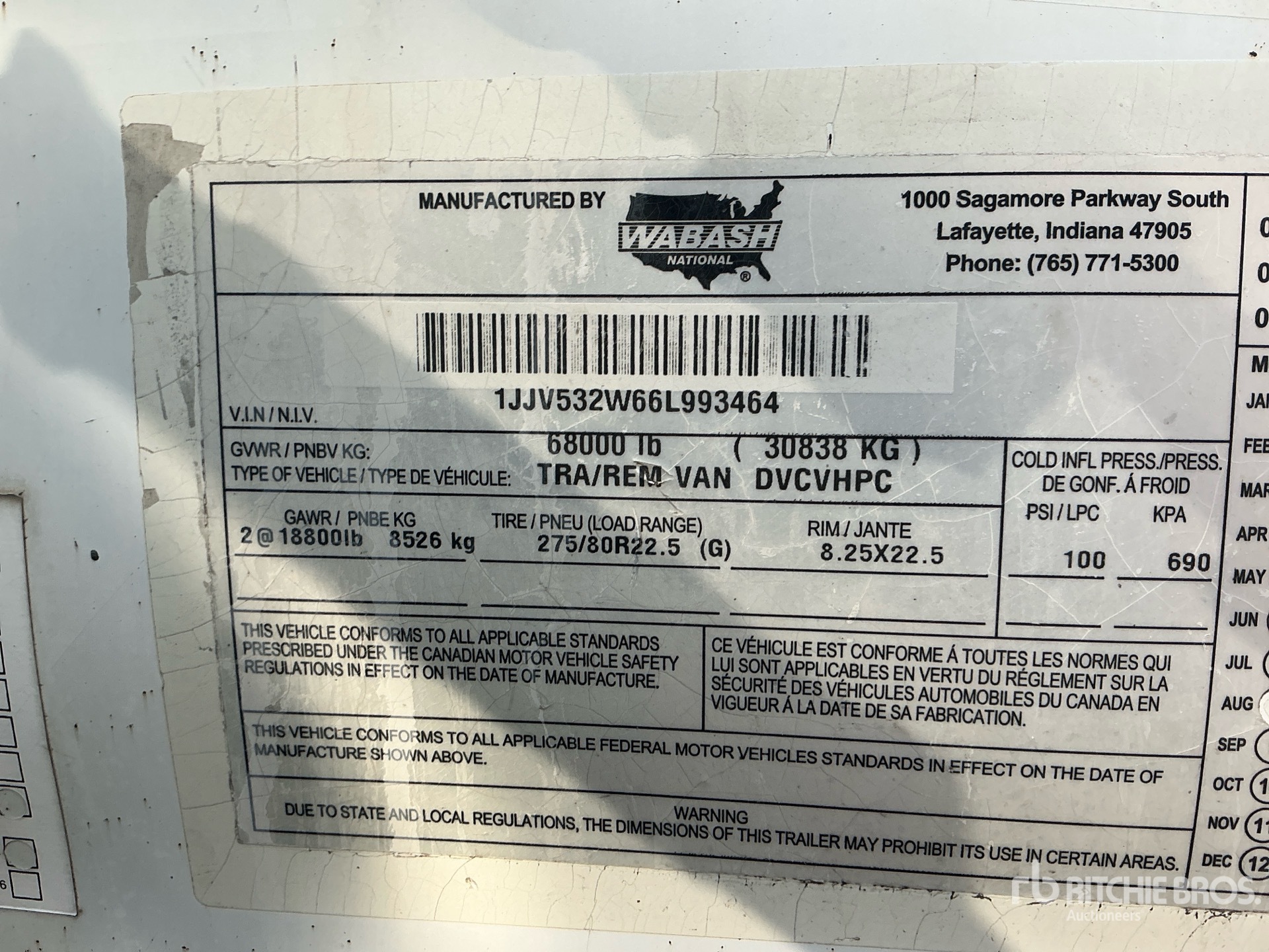 2006 Wabash DVCVHPC