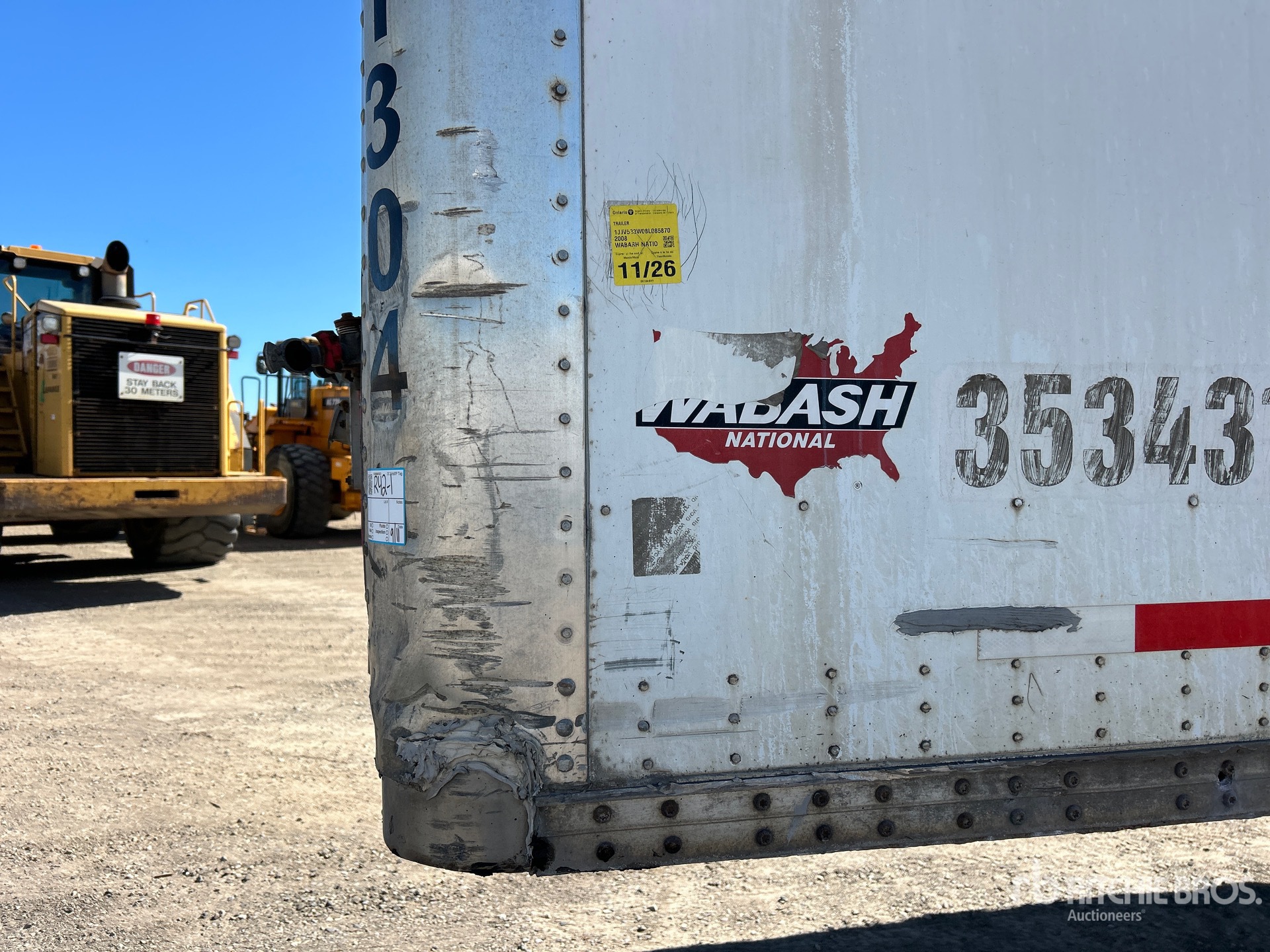 2008 Wabash 53 ft x 102 in Tri/A