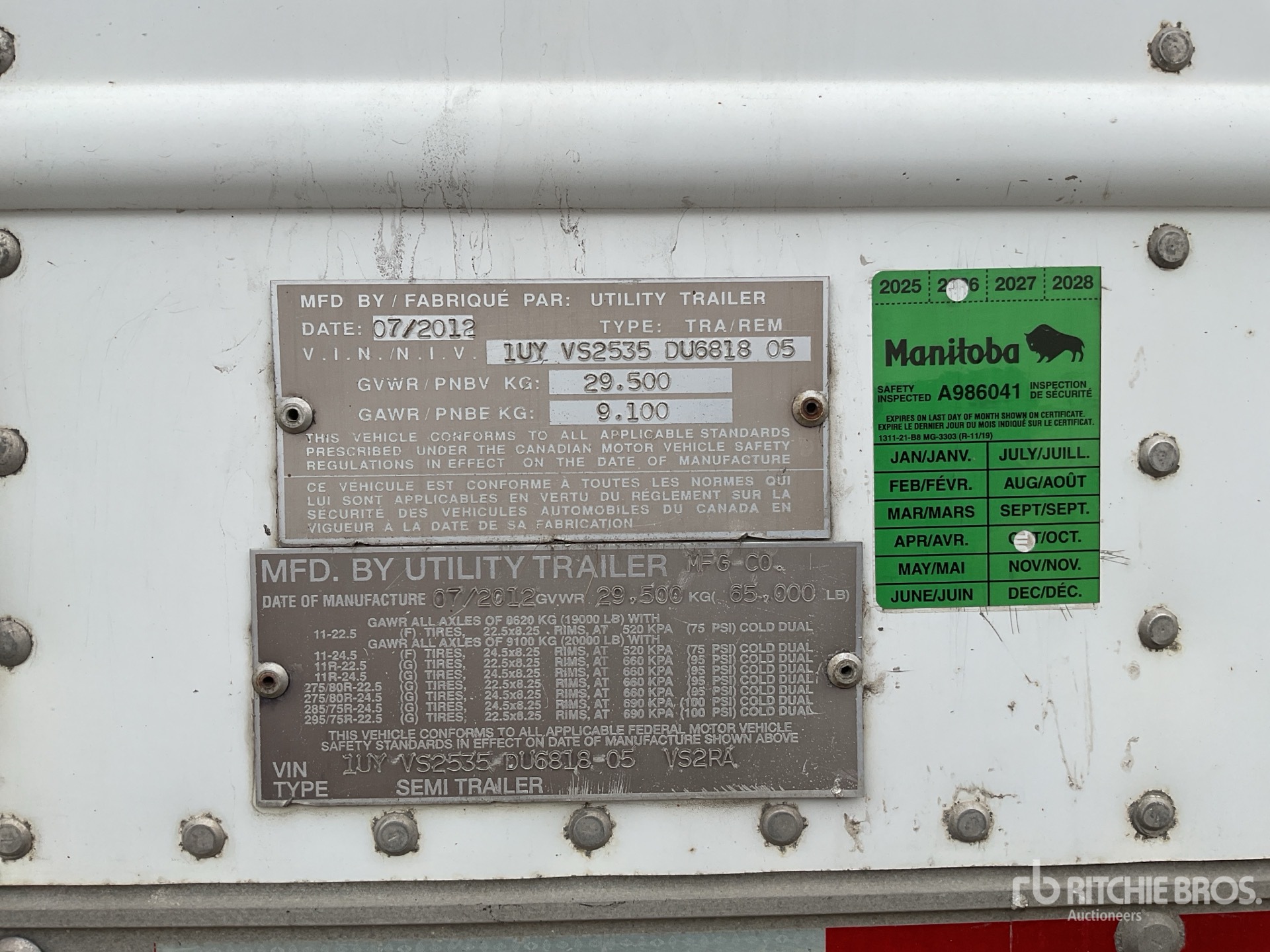2013 Utility 53 FT X 102 IN T/A