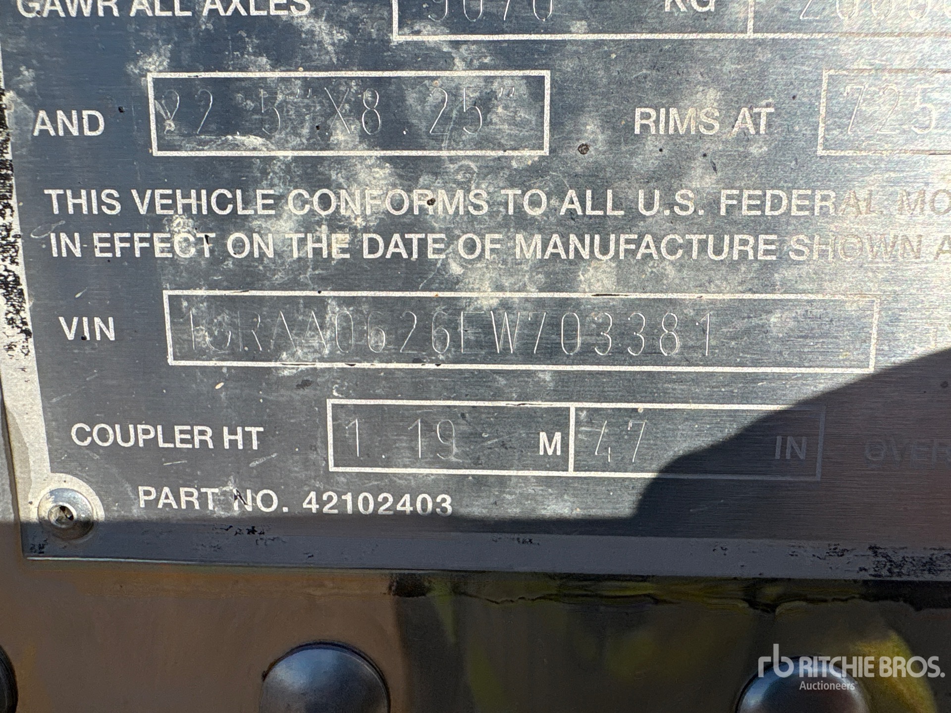 2014 Great Dane 53 FT X 102 IN T/A