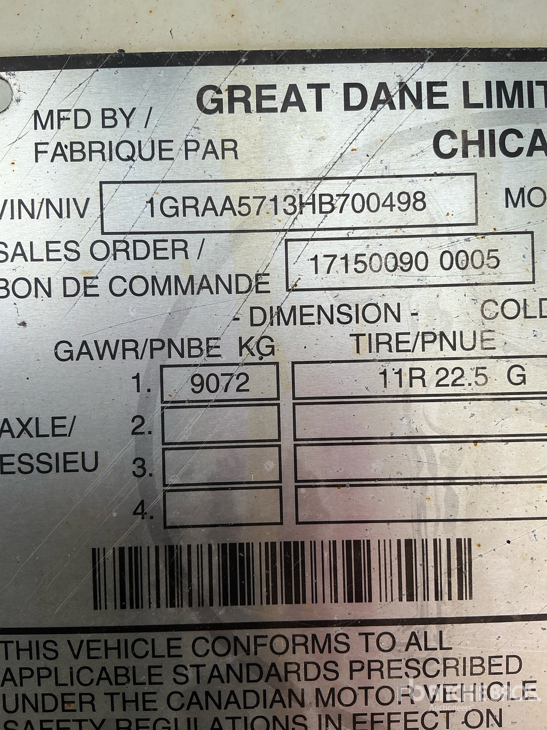 2017 Great Dane ECL-1112-12299