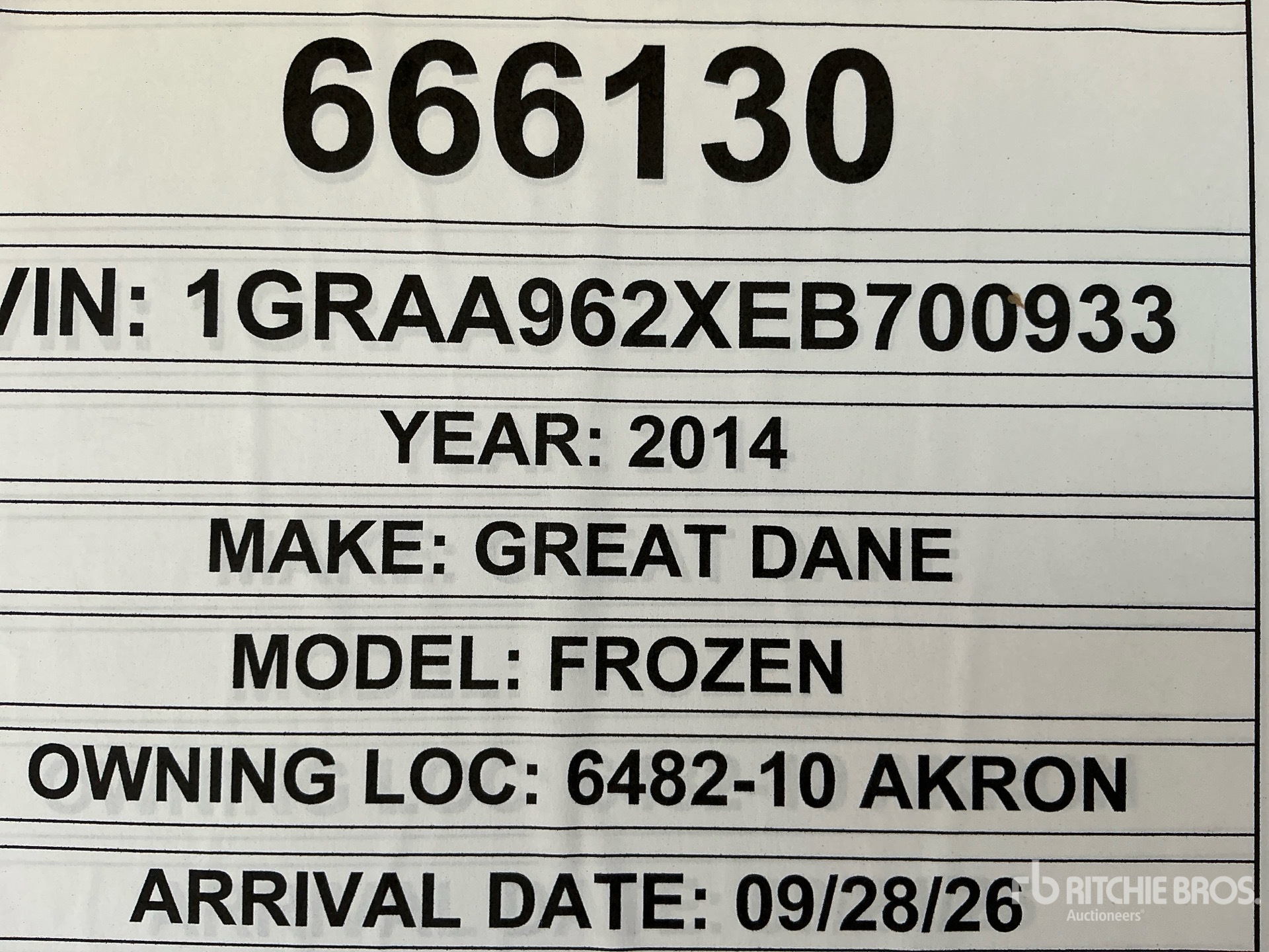 2014 Great Dane ECL-1104-11048