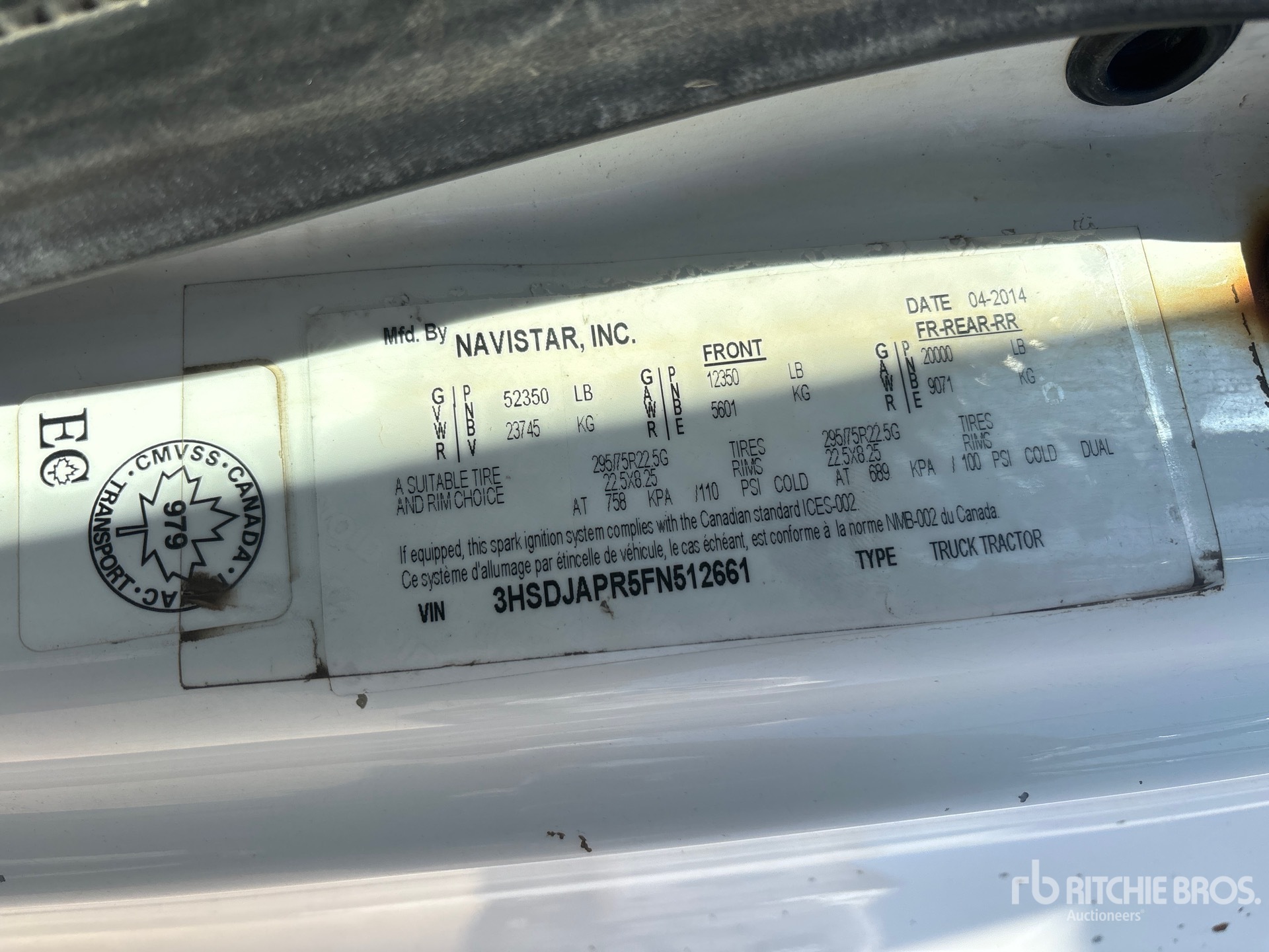 2015 International PROSTAR+ 122