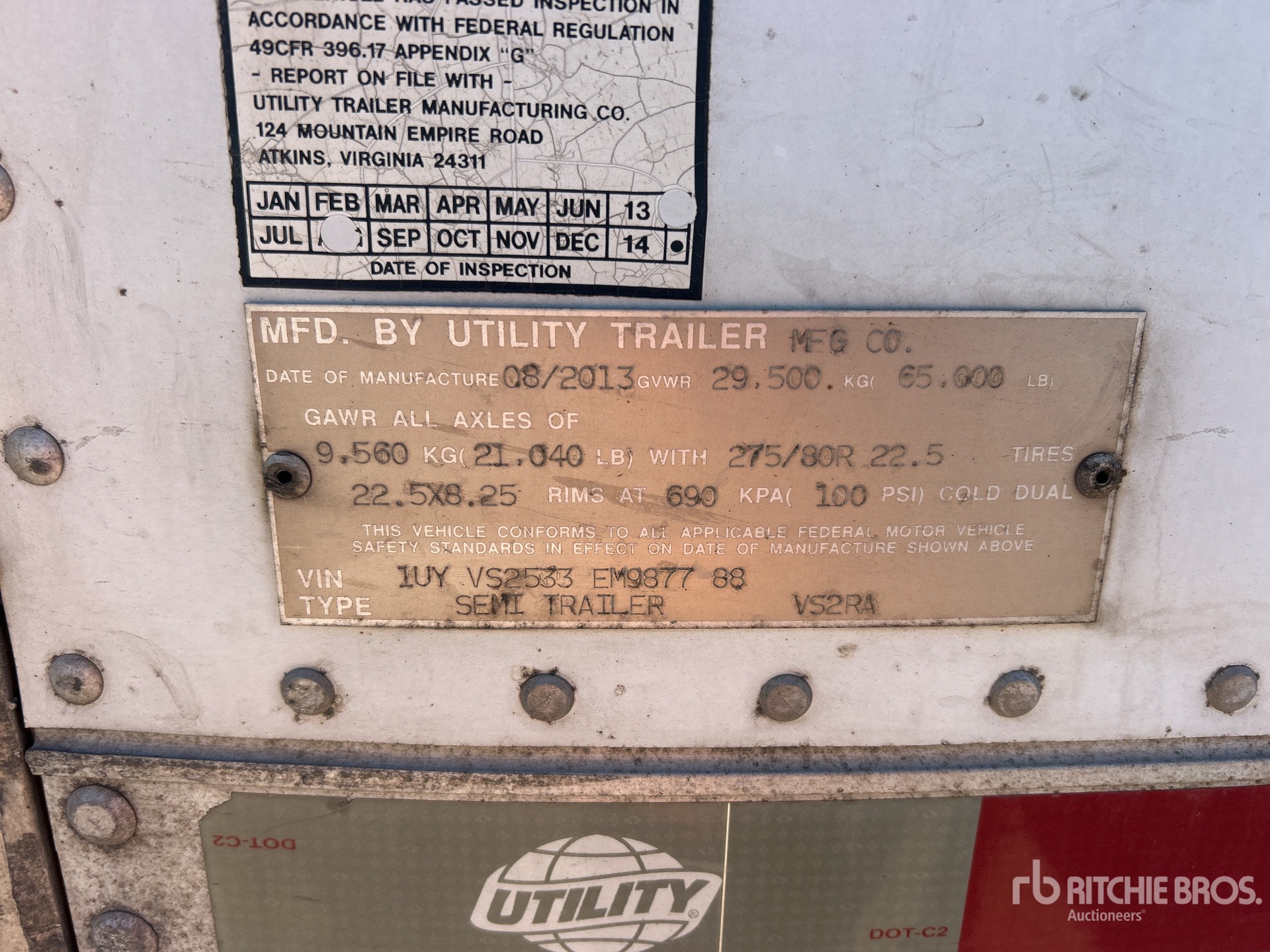 2014 Utility VS2RA