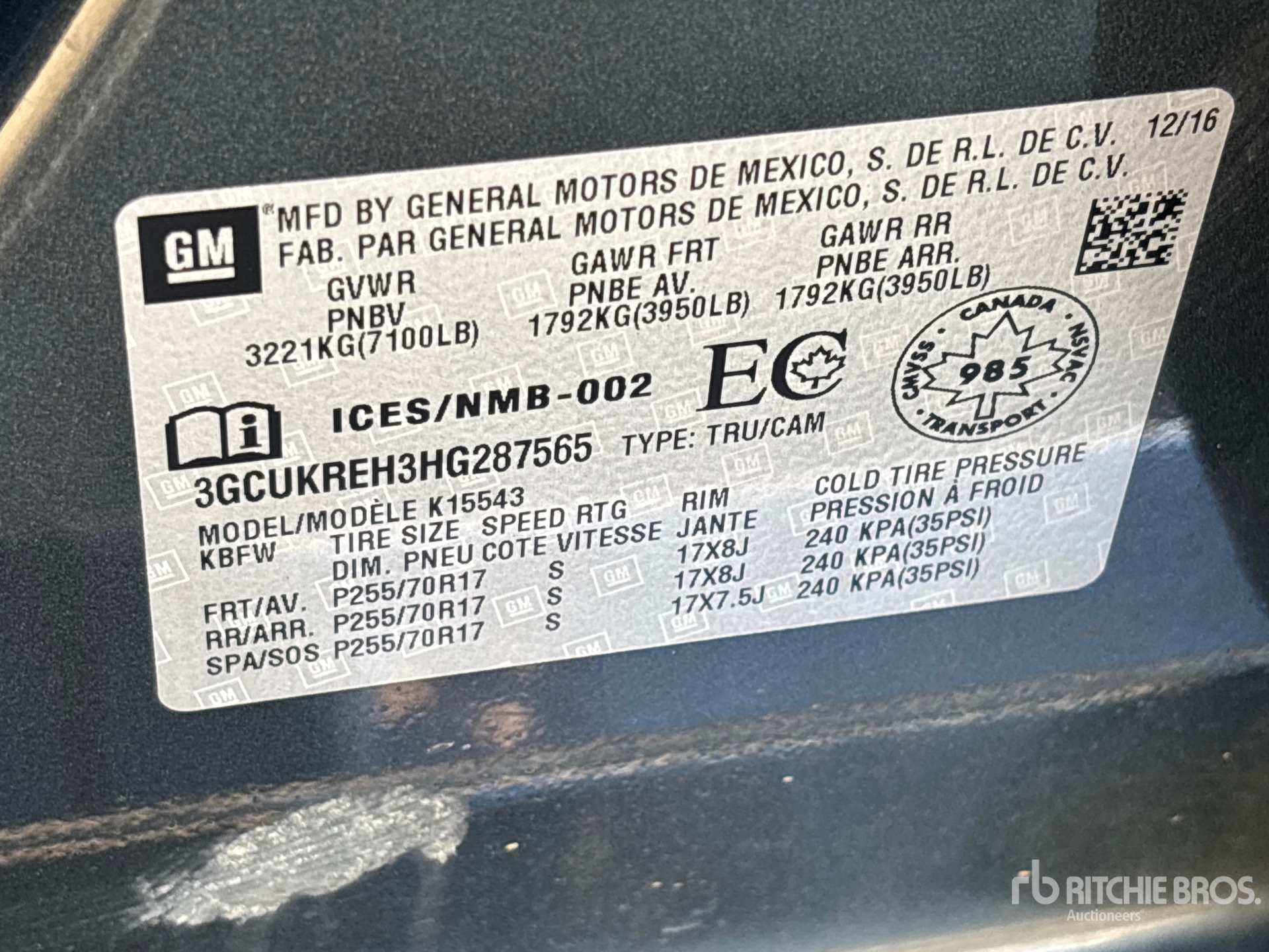 2017 Chevrolet SILVERADO 1500
