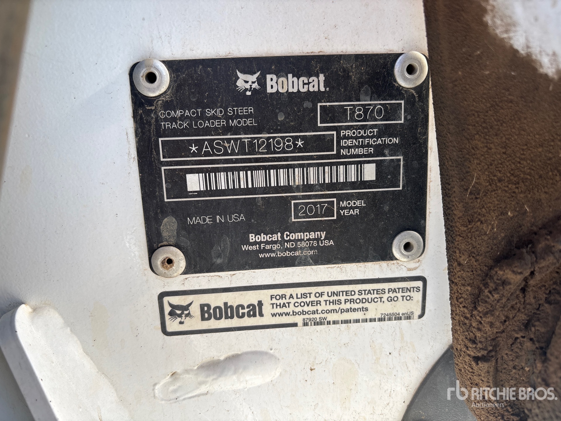 2017 Bobcat T870