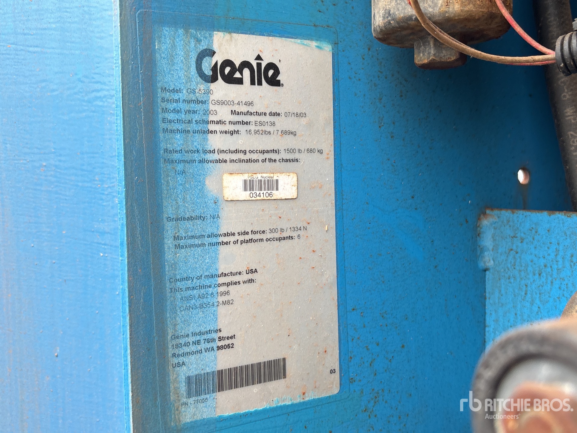 2003 Genie GS-5390RT