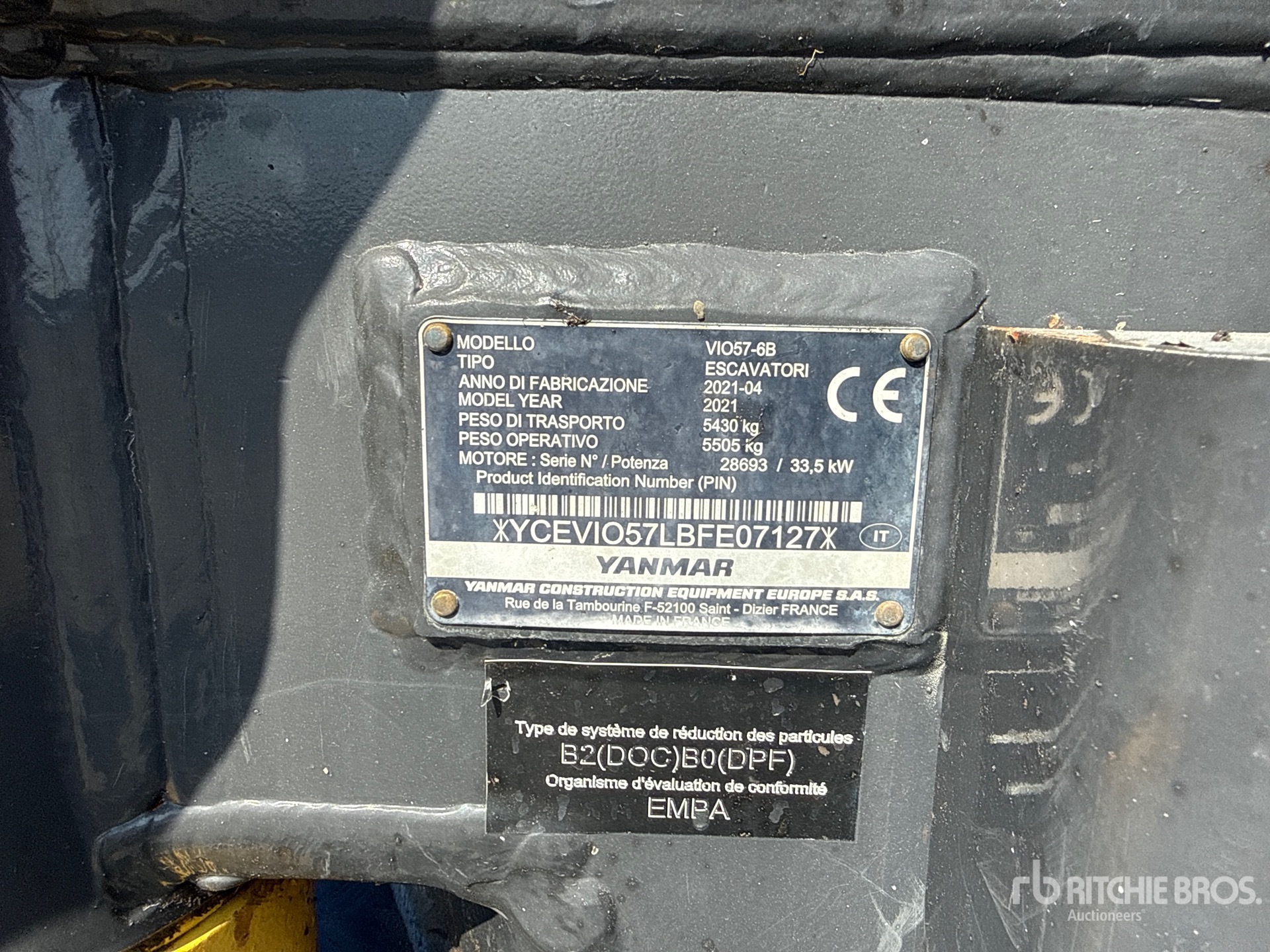 2021 Yanmar VIO57-6B