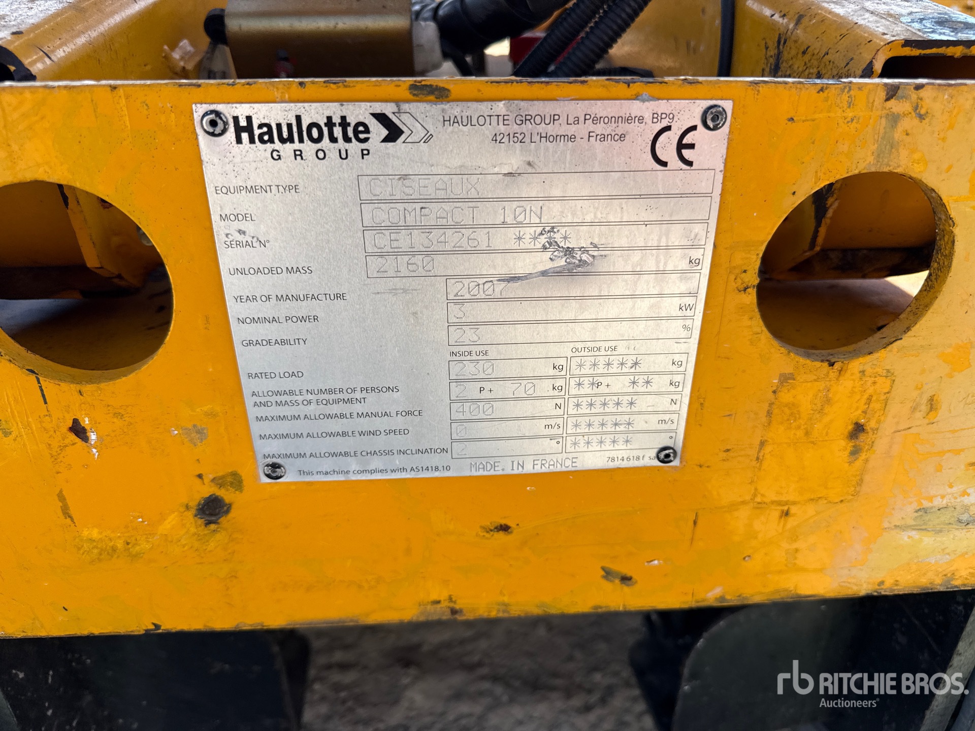 2007 Haulotte COMPACT 10N