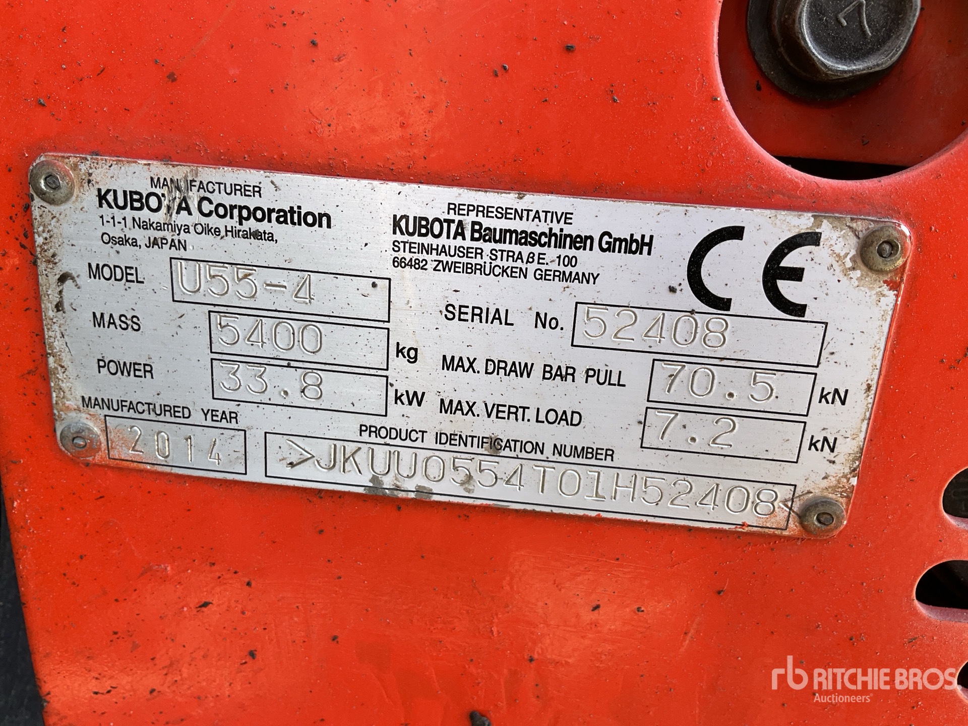 2014 Kubota U55-4