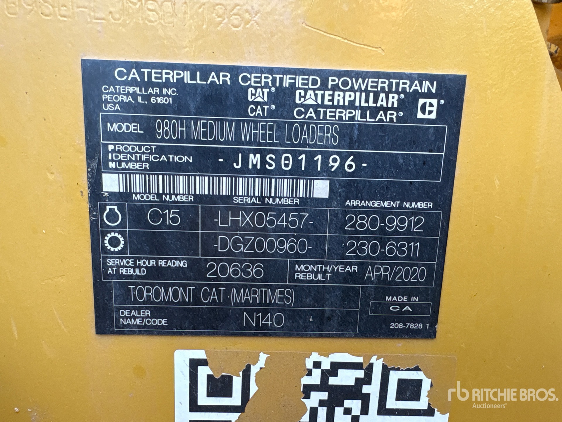 2006 Caterpillar 980 H