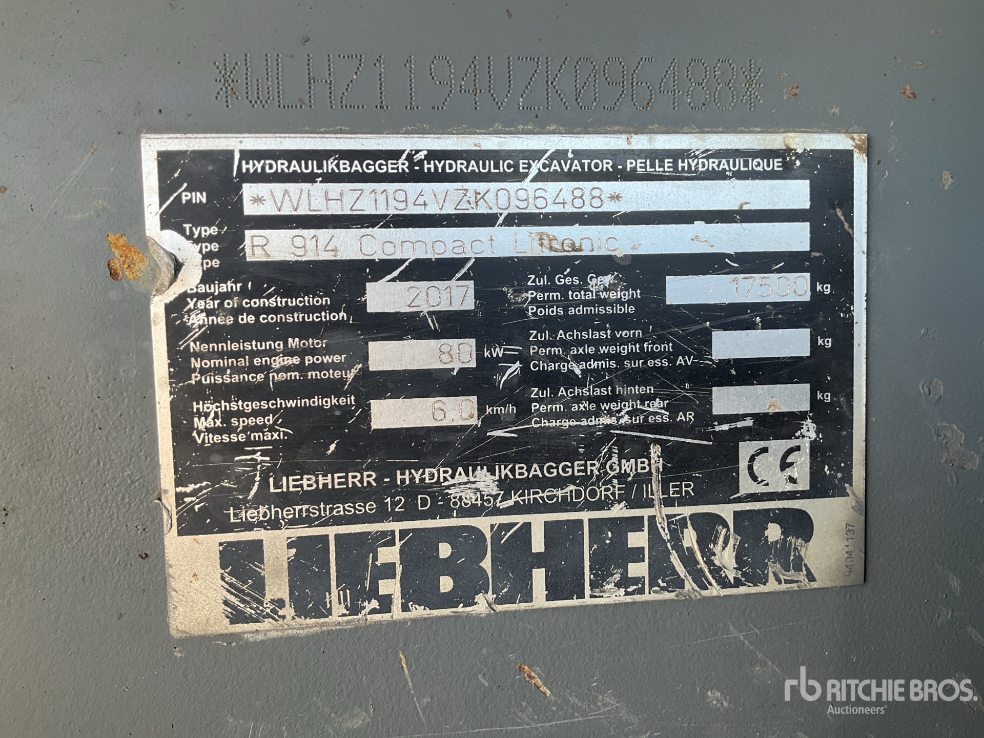 2017 Liebherr R914 COMPACT