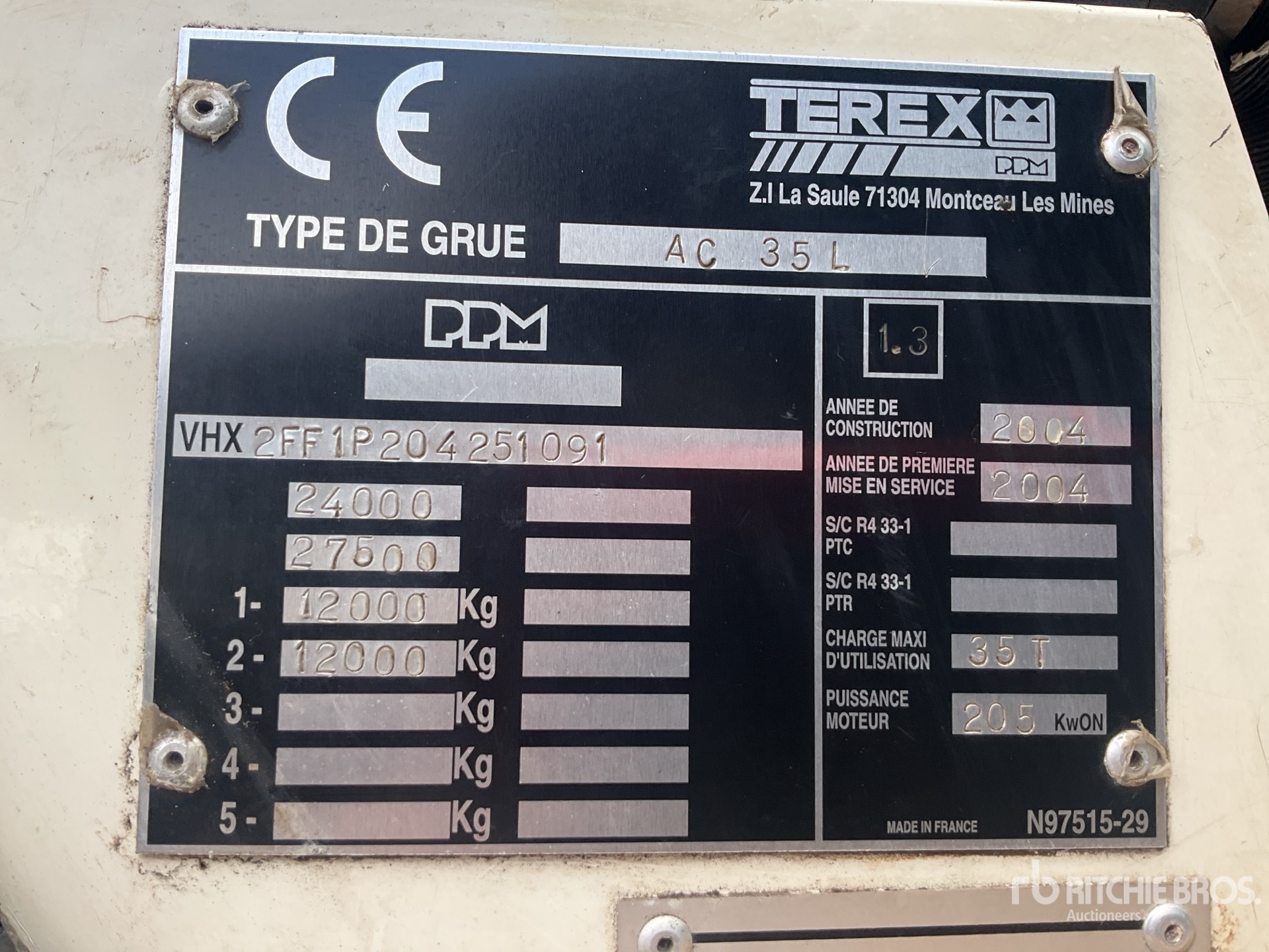 2004 Terex AC 35L