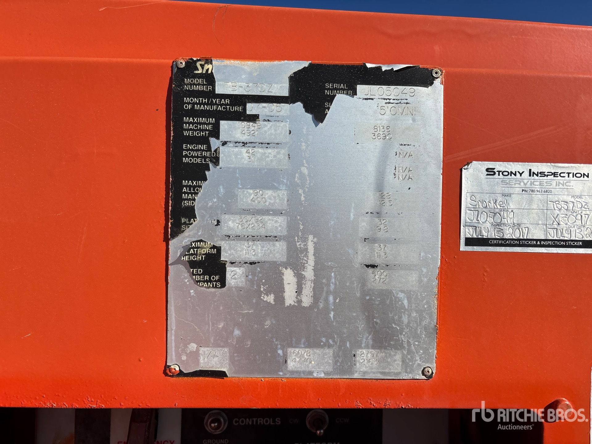 2005 Snorkel TB37