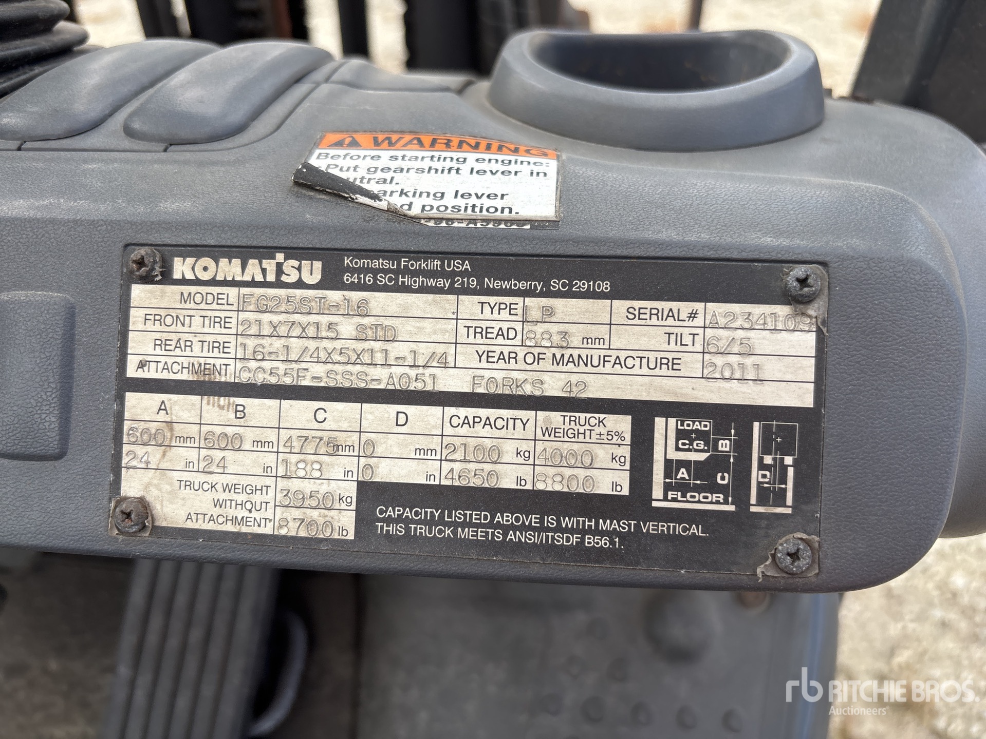 2011 Komatsu FG25