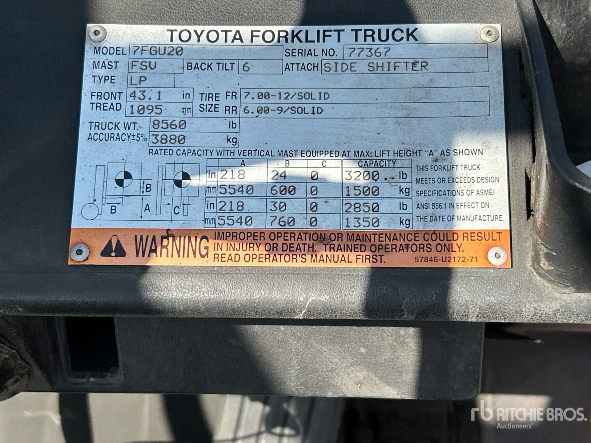 2007 Toyota 7FGCU20