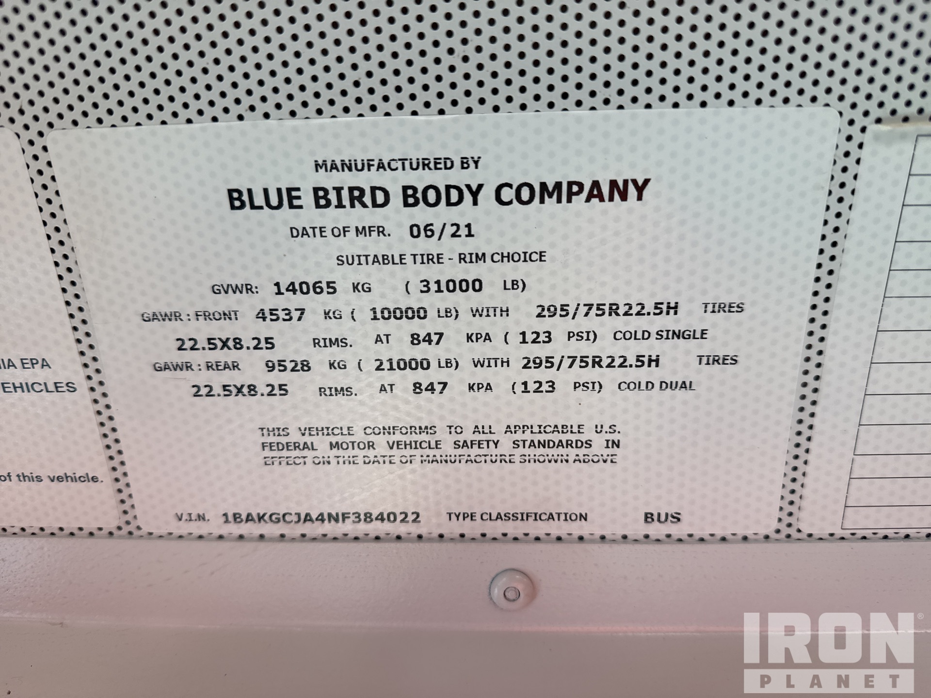 2022 Bluebird 4X2 42-SEAT SCHOOL