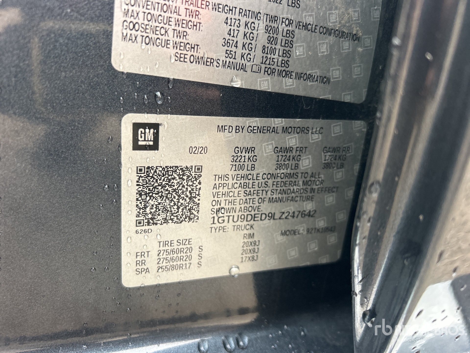 2020 GMC SIERRA 1500