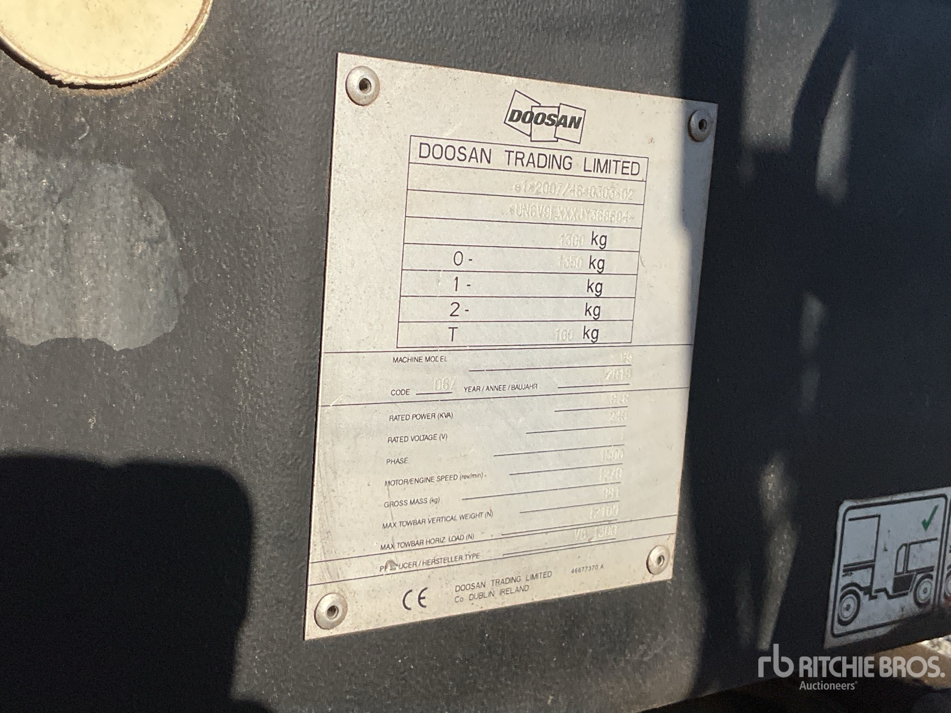 2018 Doosan Portable Power V9