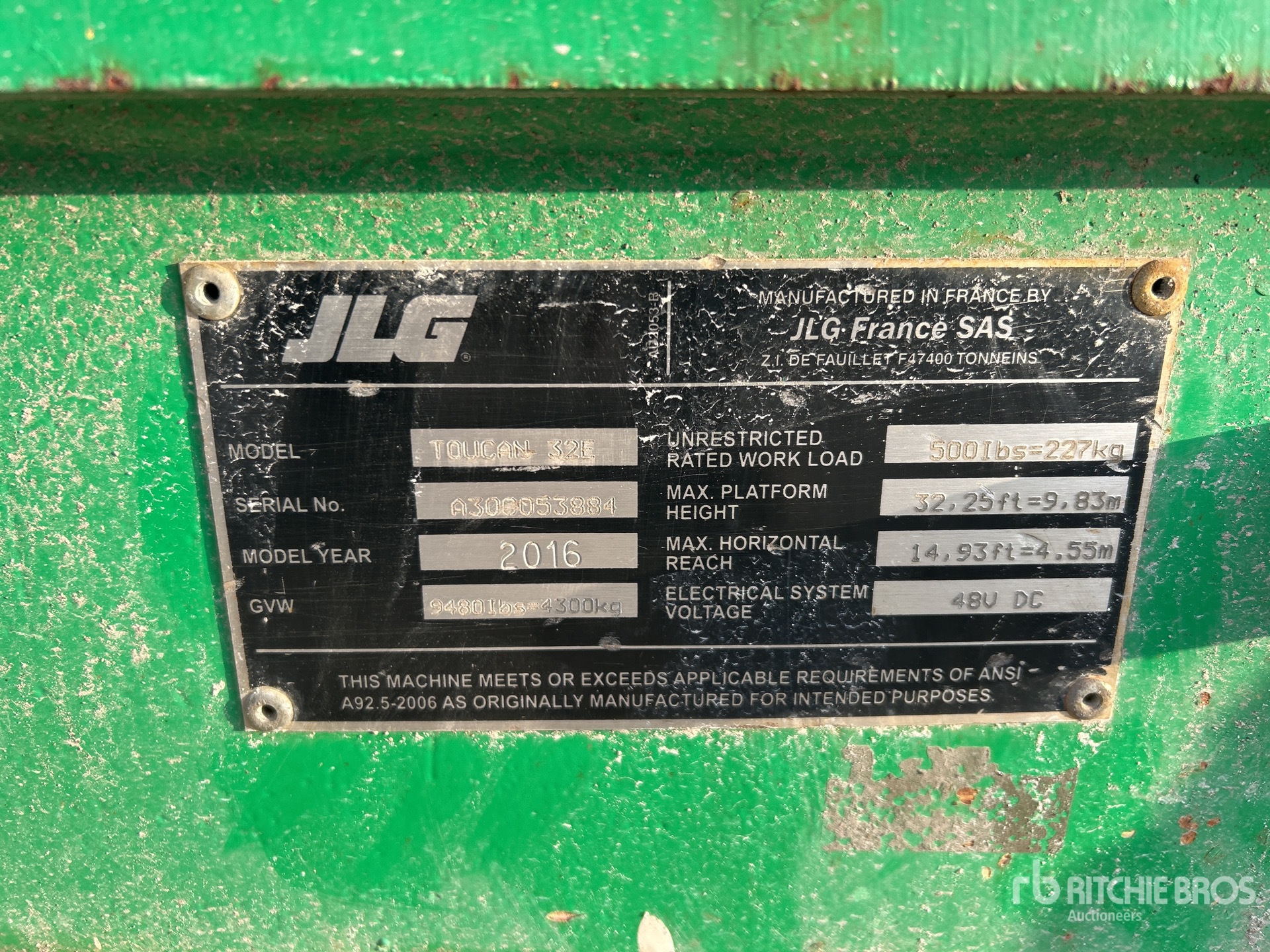 2016 JLG TOUCAN 32E