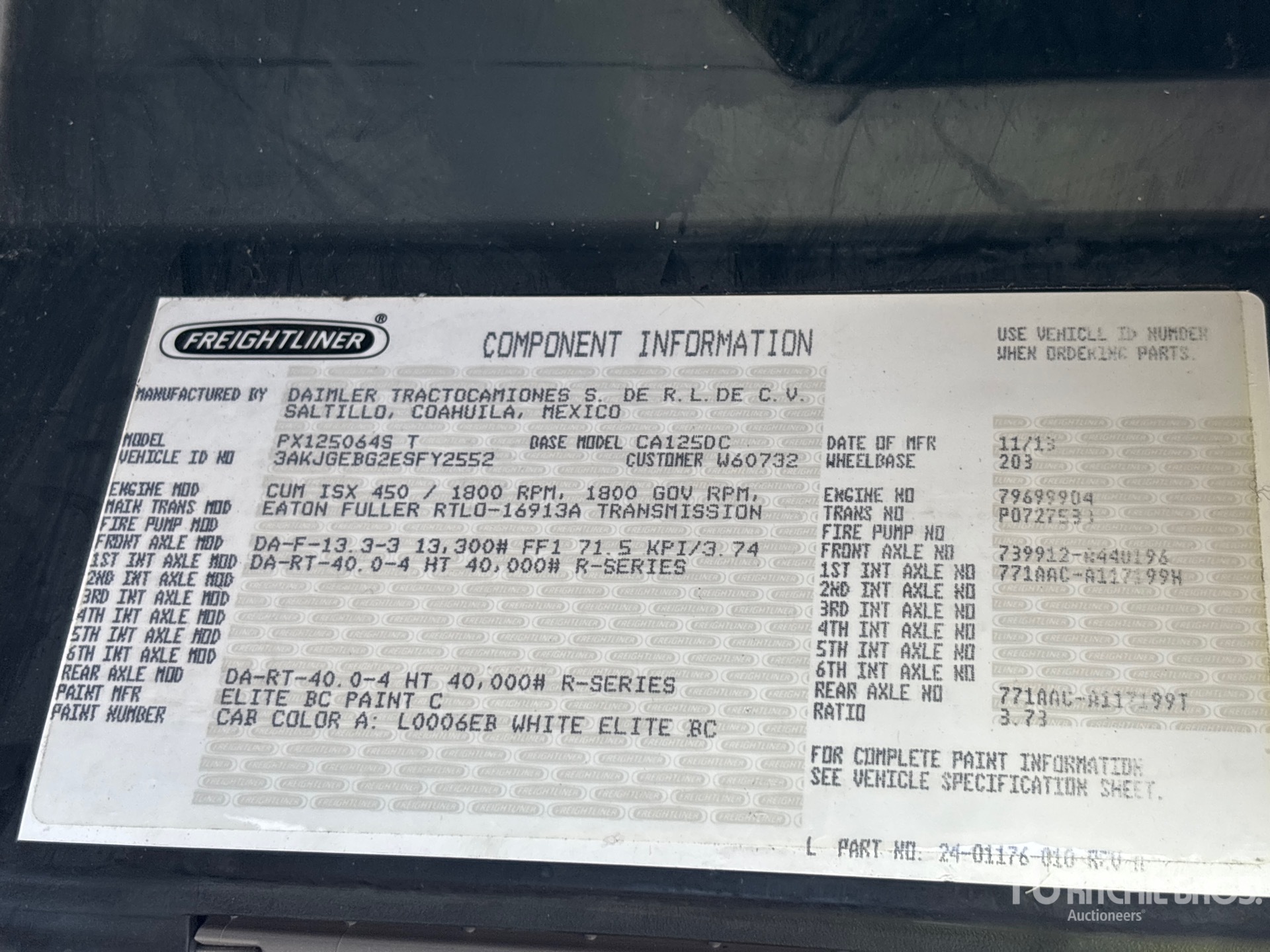 2014 Freightliner CASCADIA 125