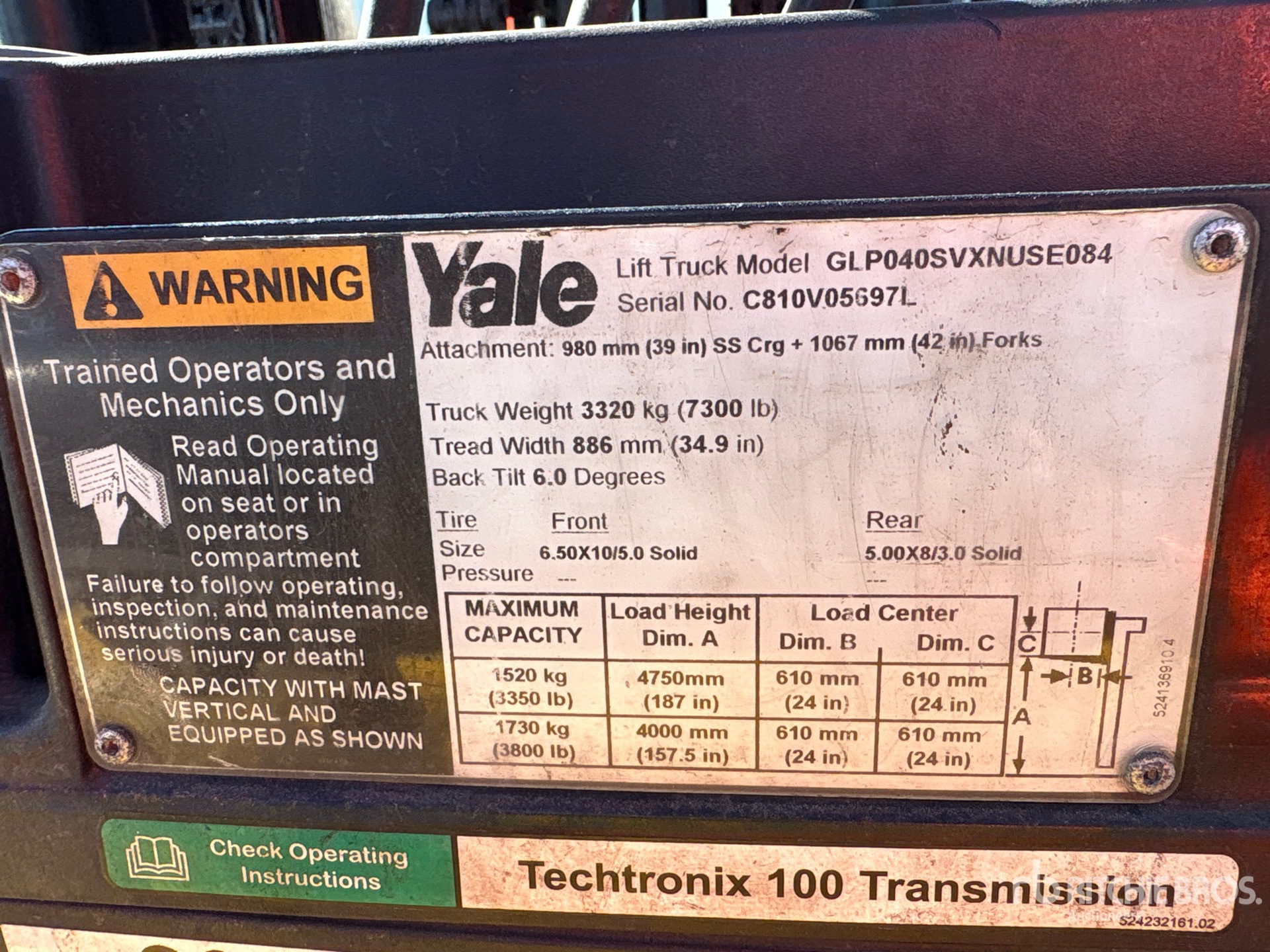 2013 Yale 3800 LB