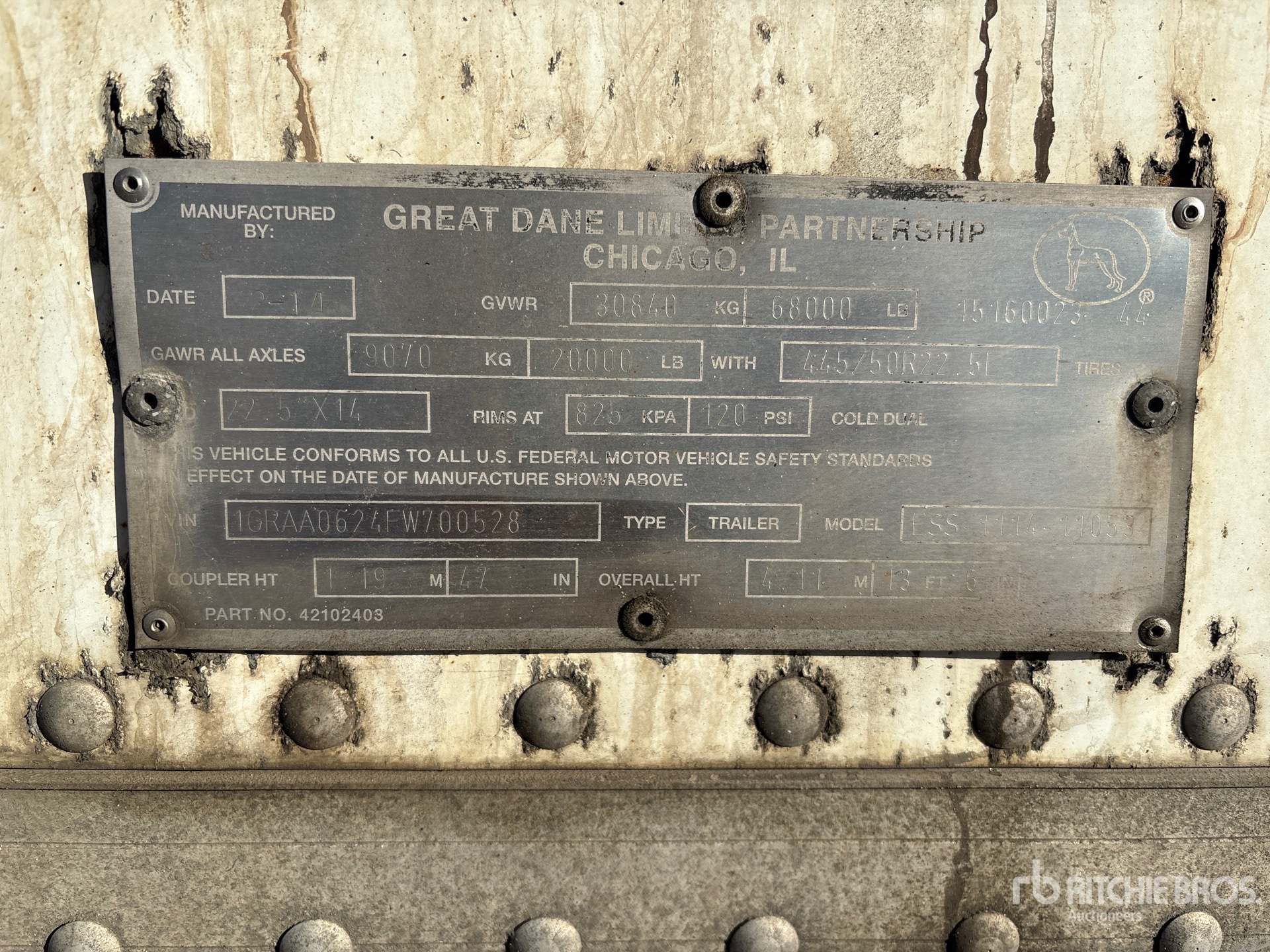 2015 Great Dane ESS-1114-11053