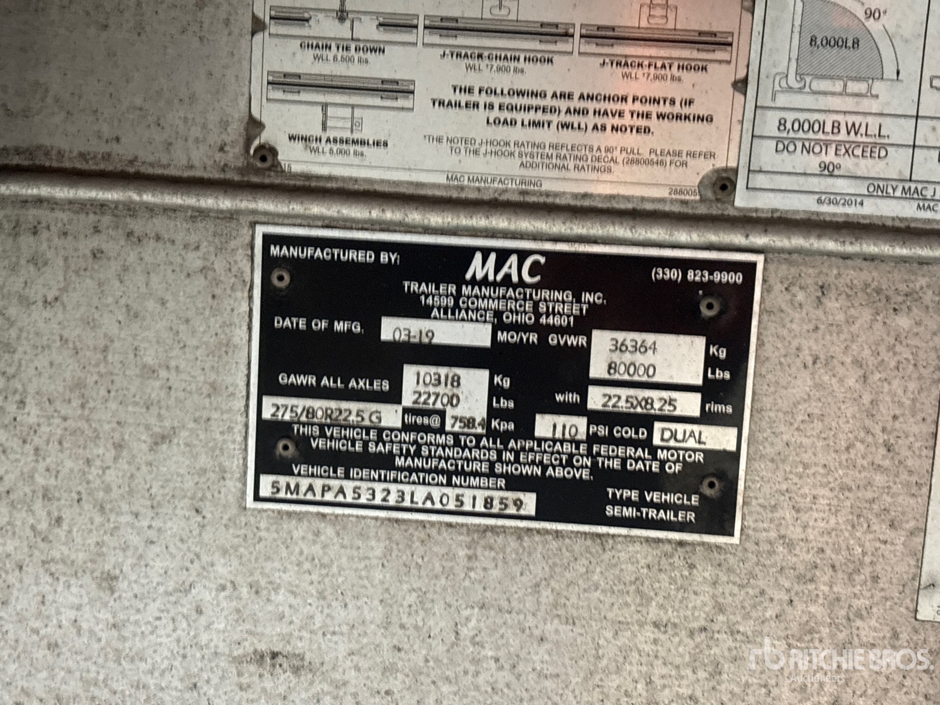 2020 Mac 53 ft T/A