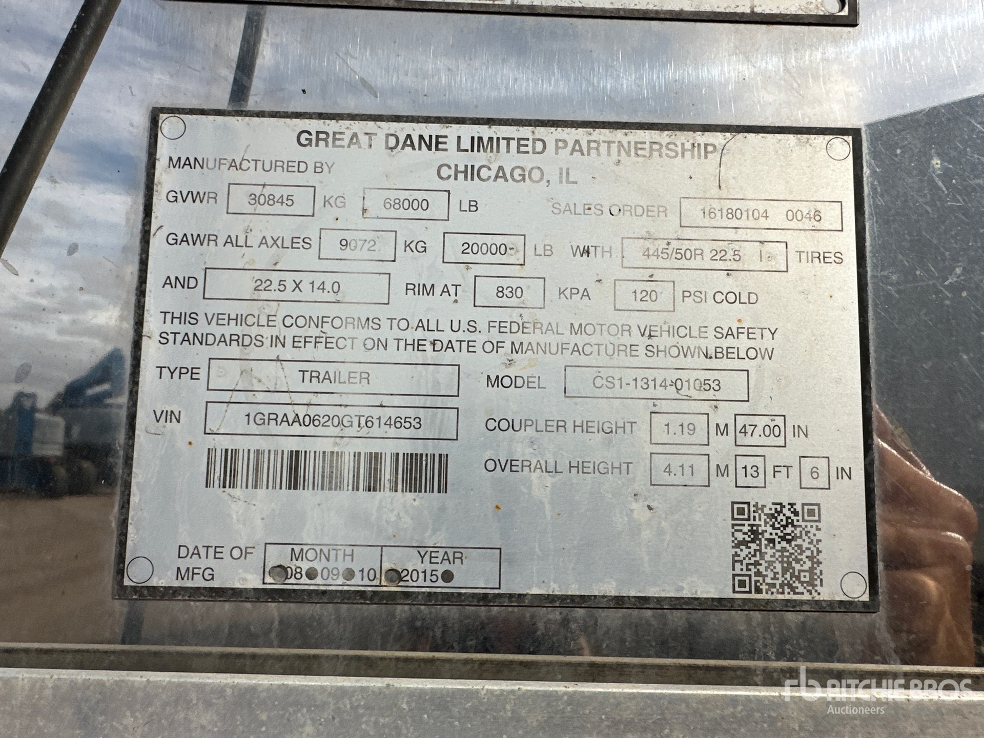2016 Great Dane CS1-1314-01053