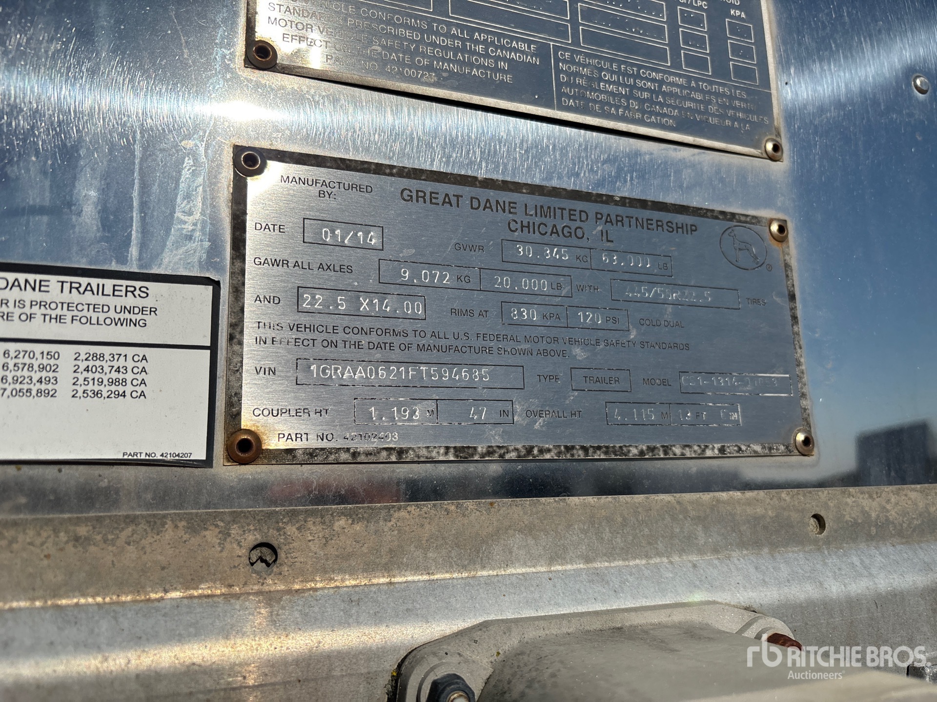 2015 Great Dane CS1-1314-01053