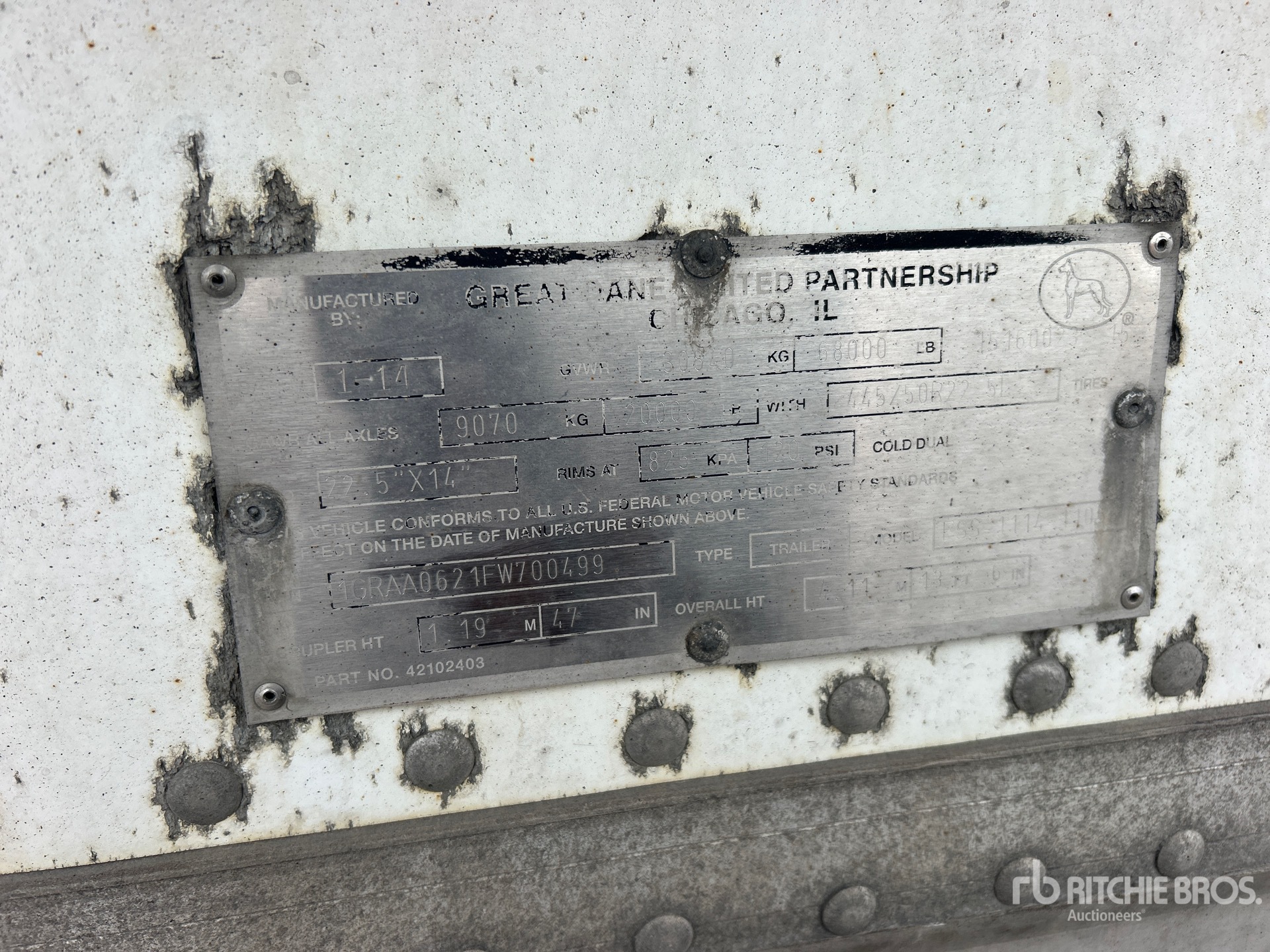 2015 Great Dane ESS-1114-11053