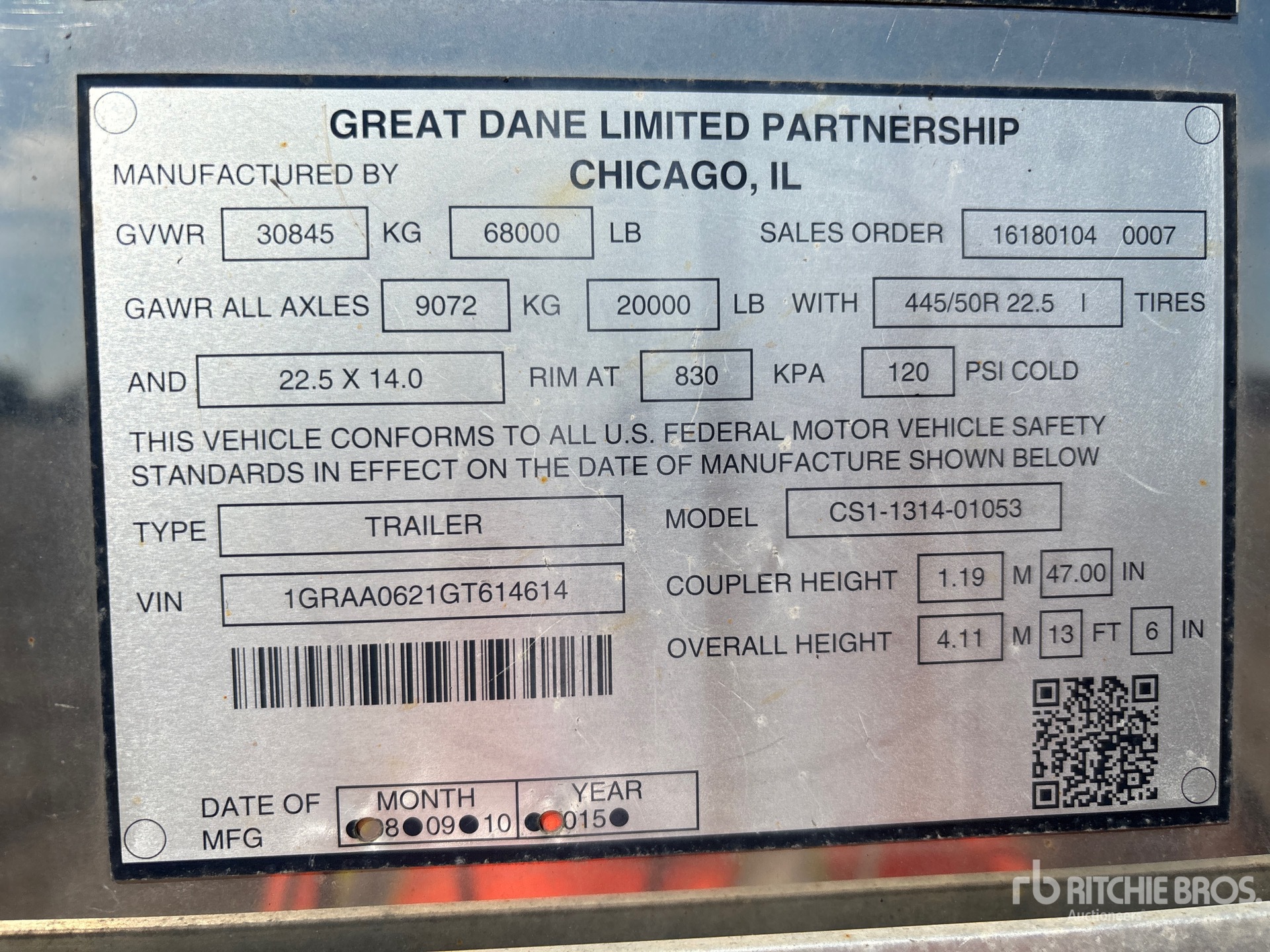2016 Great Dane CS1-1314-01053