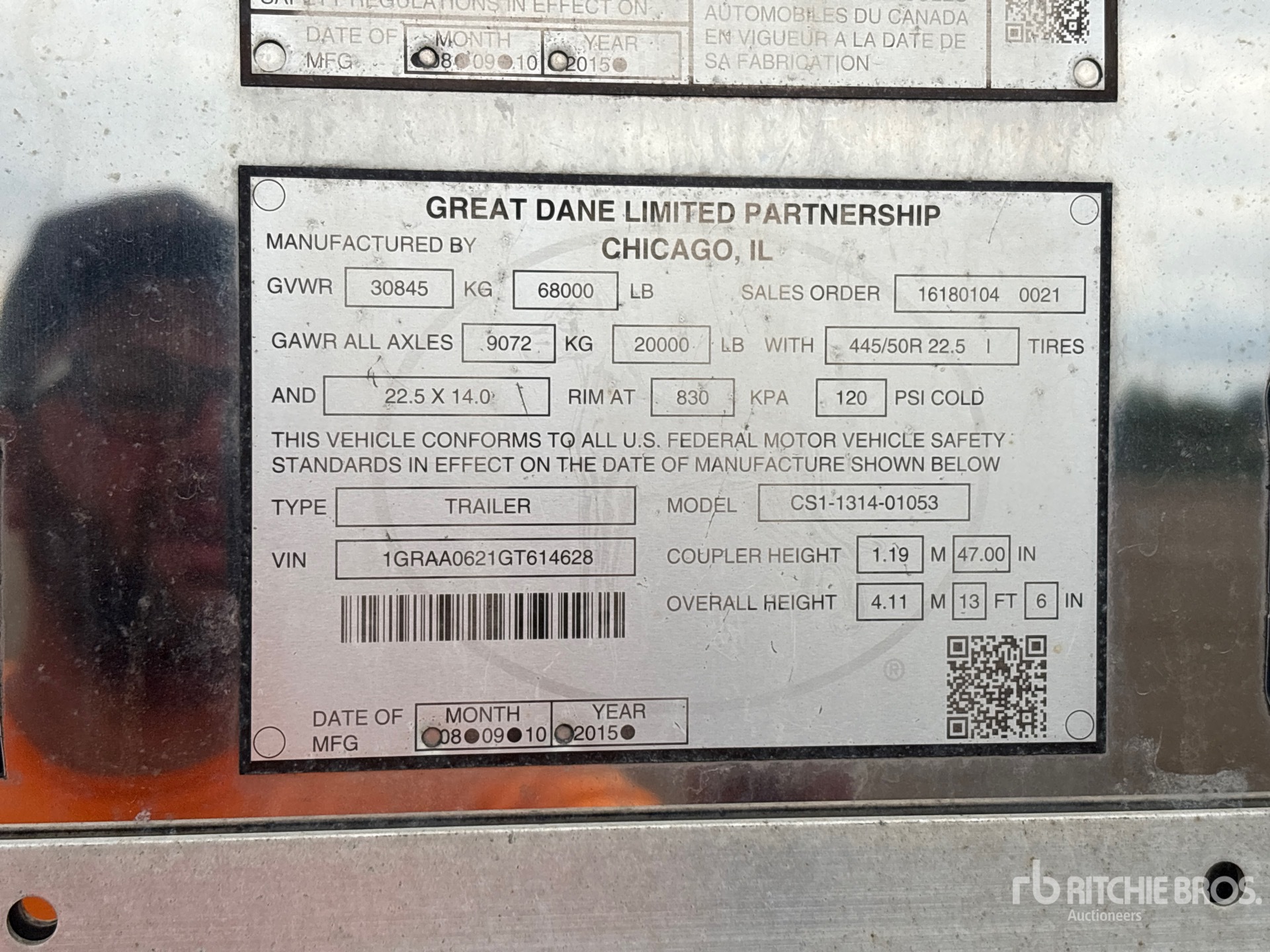 2016 Great Dane CS1-1314-01053