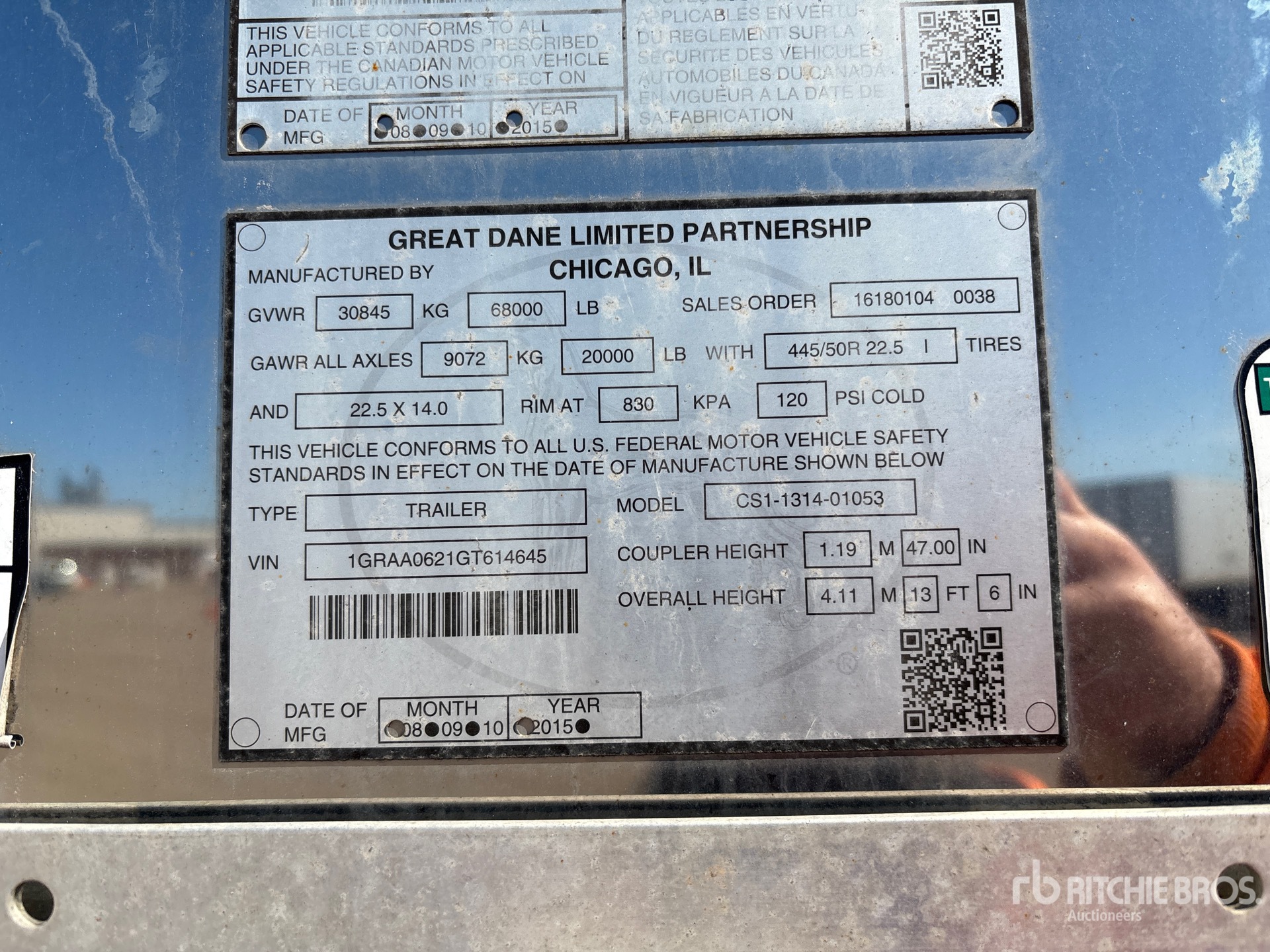 2016 Great Dane CS1-1314-01053