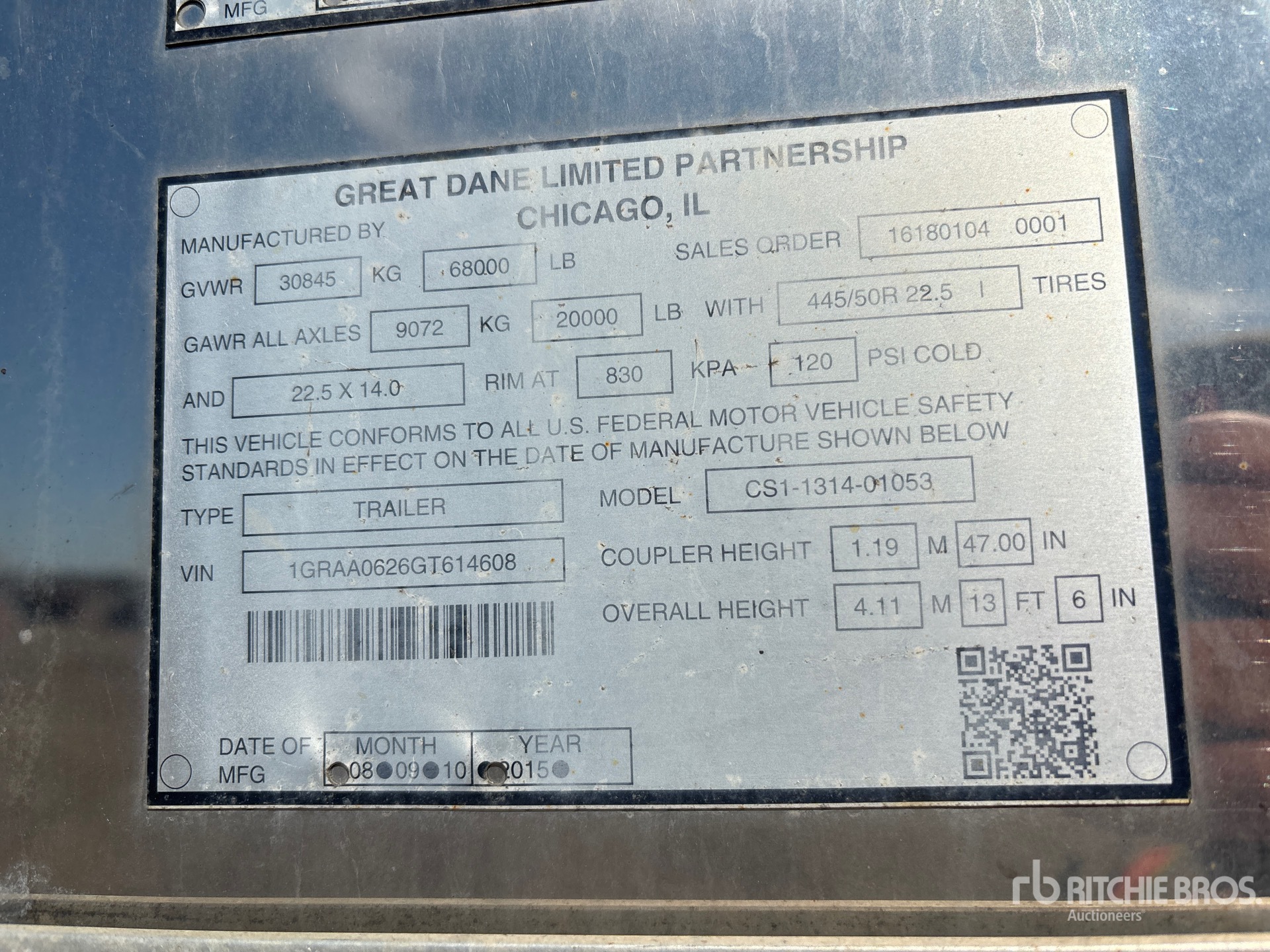 2016 Great Dane CS1-1314-01053