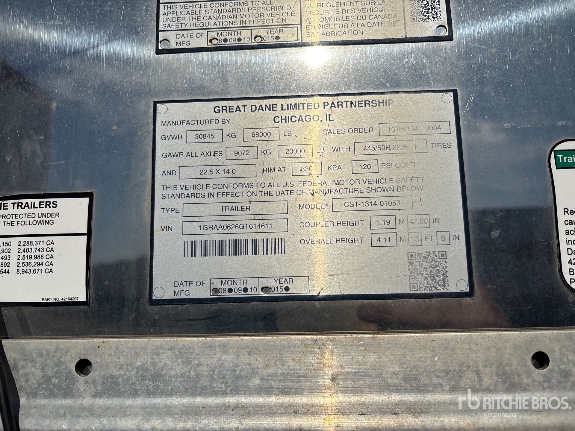 2016 Great Dane CS1-1314-01053