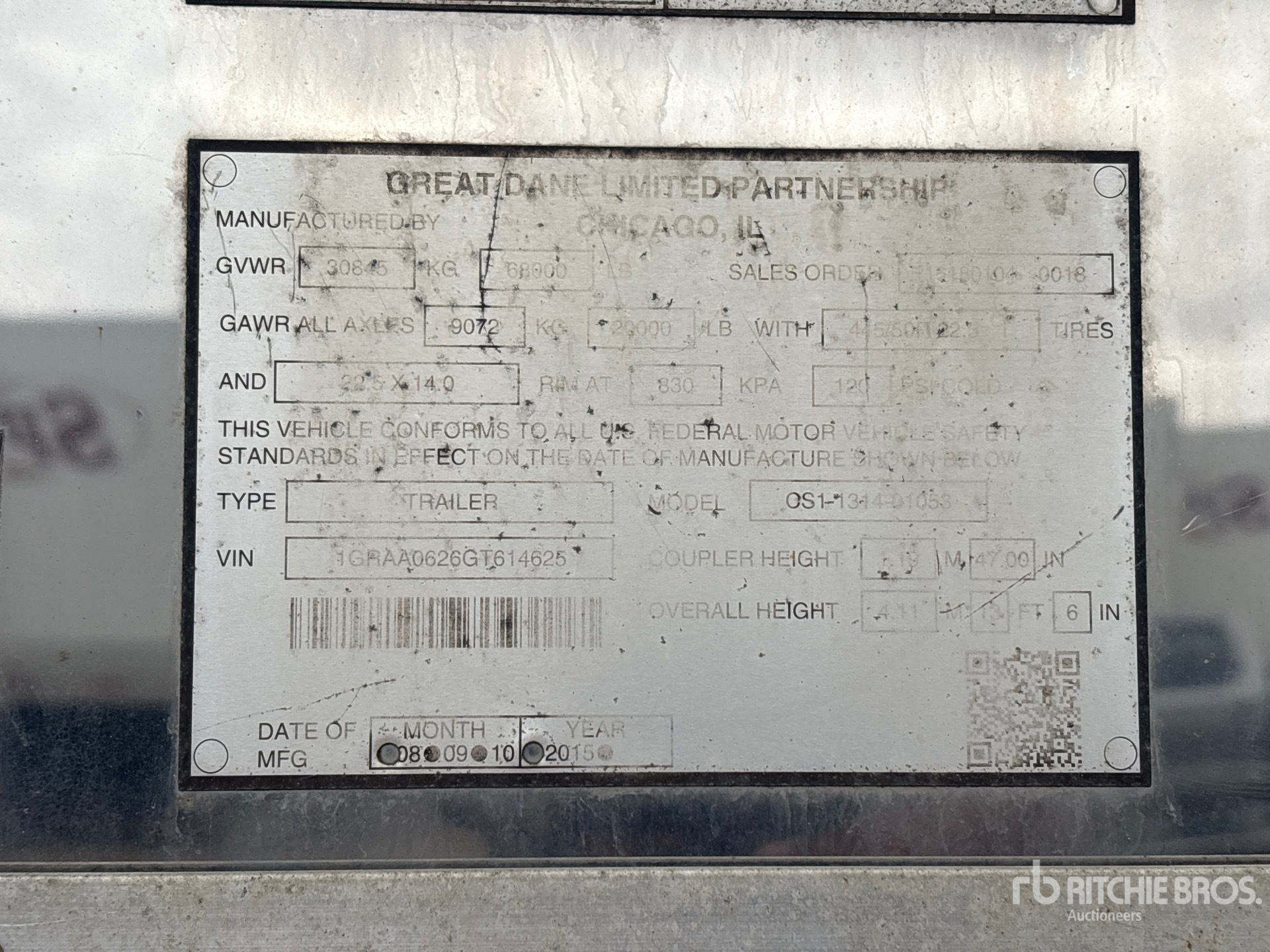 2016 Great Dane CS1-1314-01053