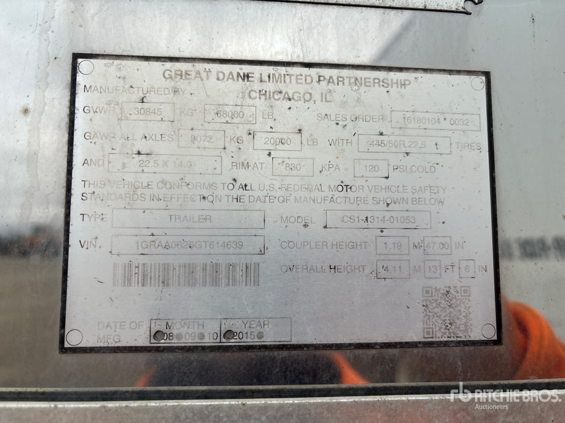 2016 Great Dane CS1-1314-01053