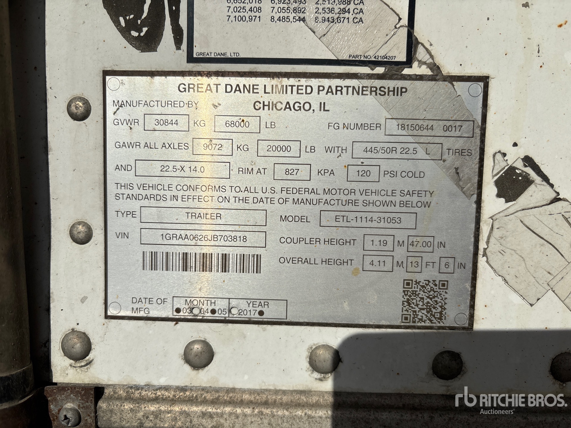 2018 Great Dane ETL-1114-31053